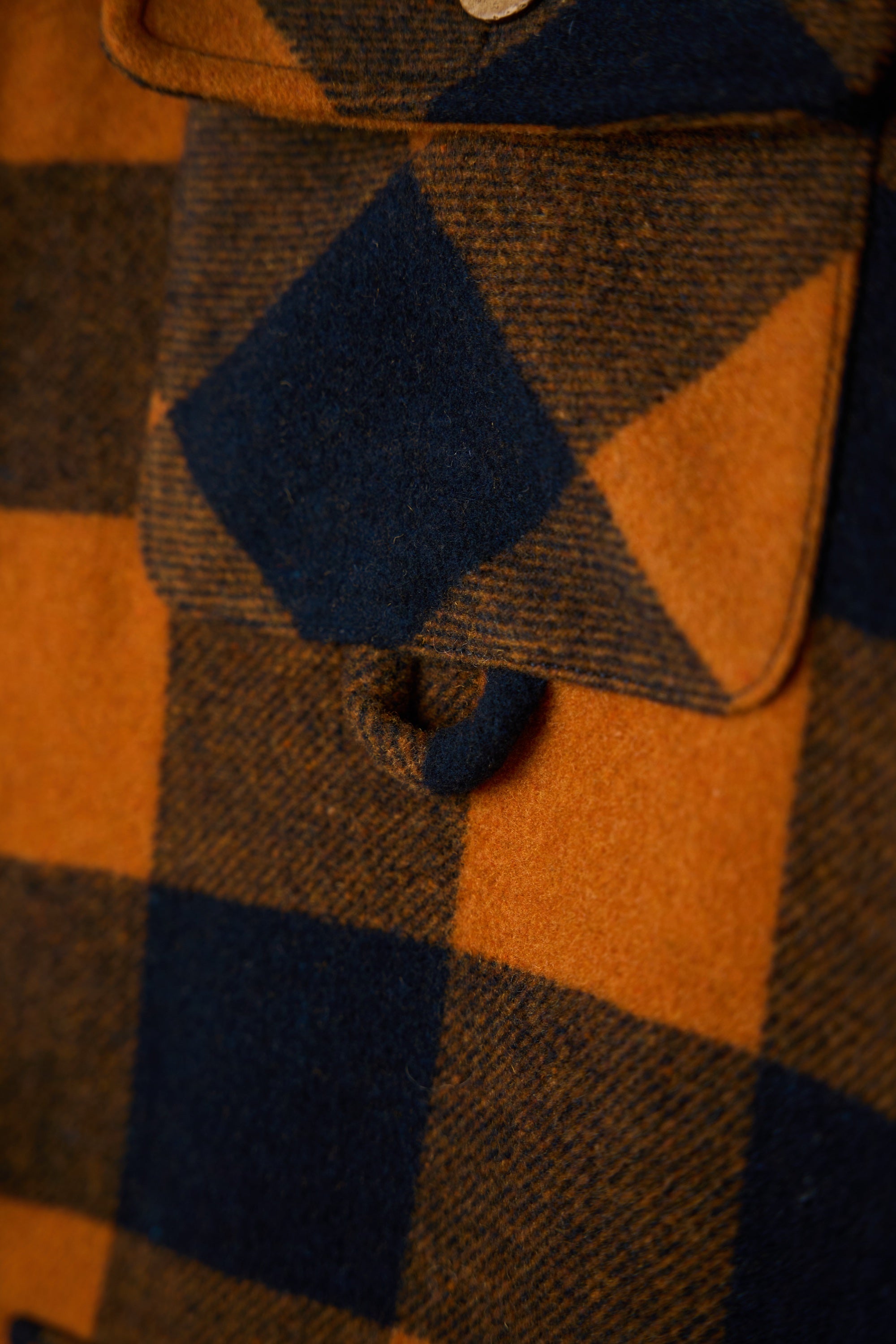 Birler Wool Jacket - Marmalade/Blueberry