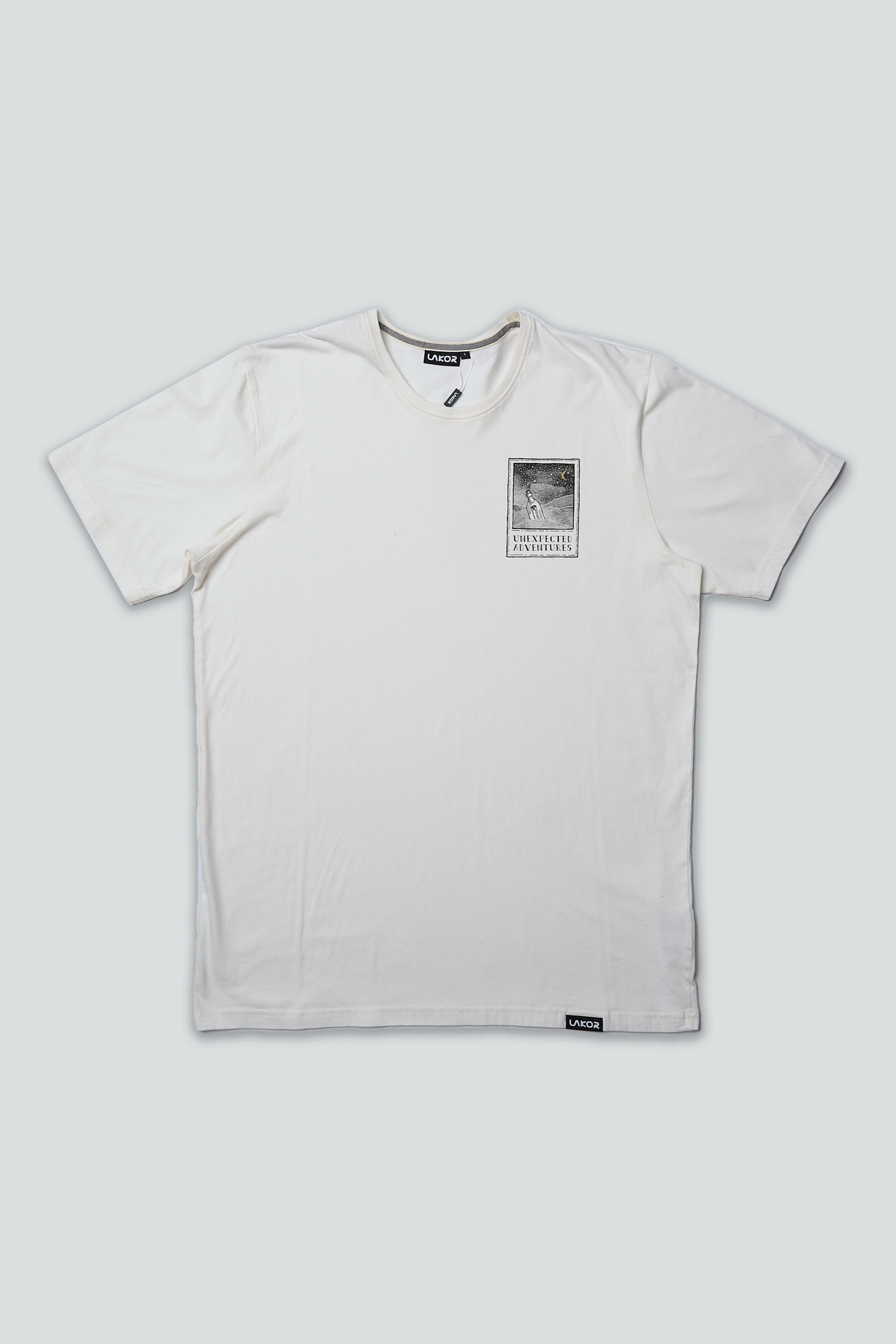 LAKOR Bottle Post T-shirt T-Shirt Star White