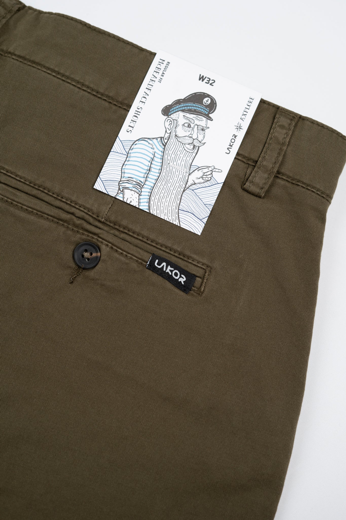 McBeardface Shorts - Olive Night