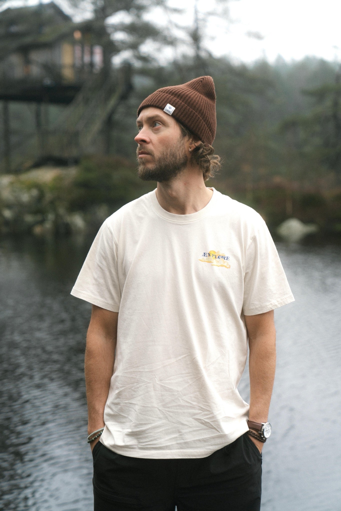 Merino Wool Beanie - Brown