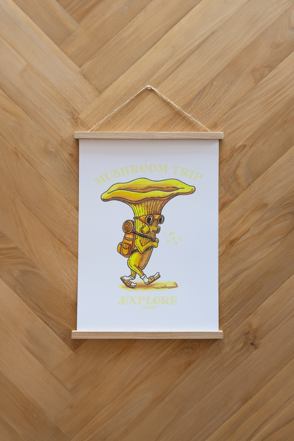 LAKOR Mushroom Trip Plakat Poster White