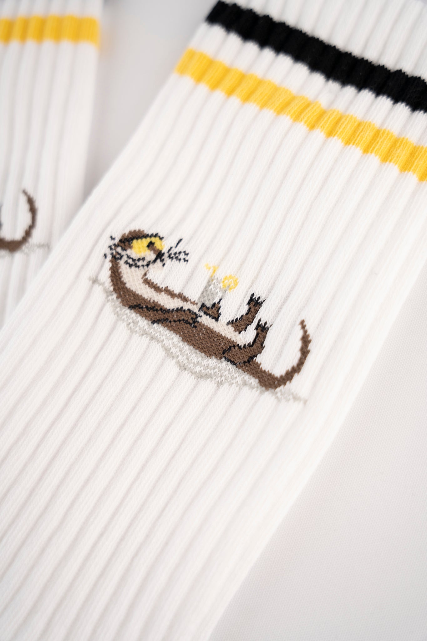 Otter Vacation Tennis Socks - White