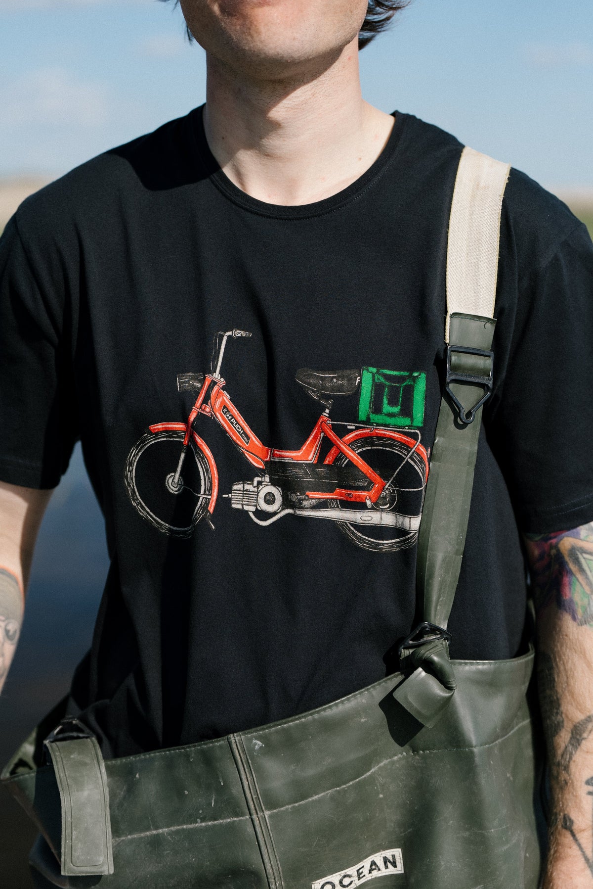 LAKOR Red Maxi T-shirt T-Shirt Moonless Night