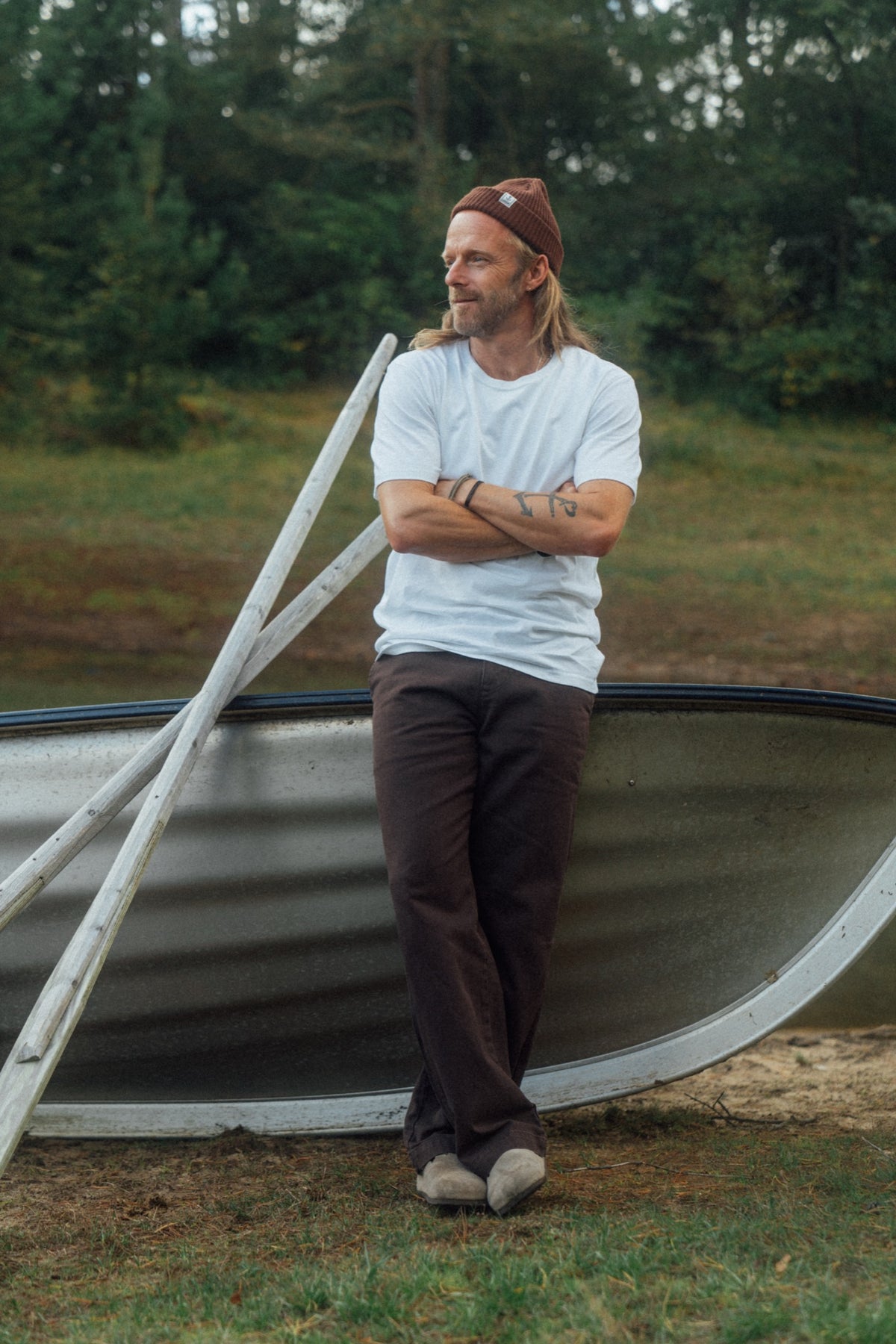 Relaxed Twill Pants - Coffee Bean