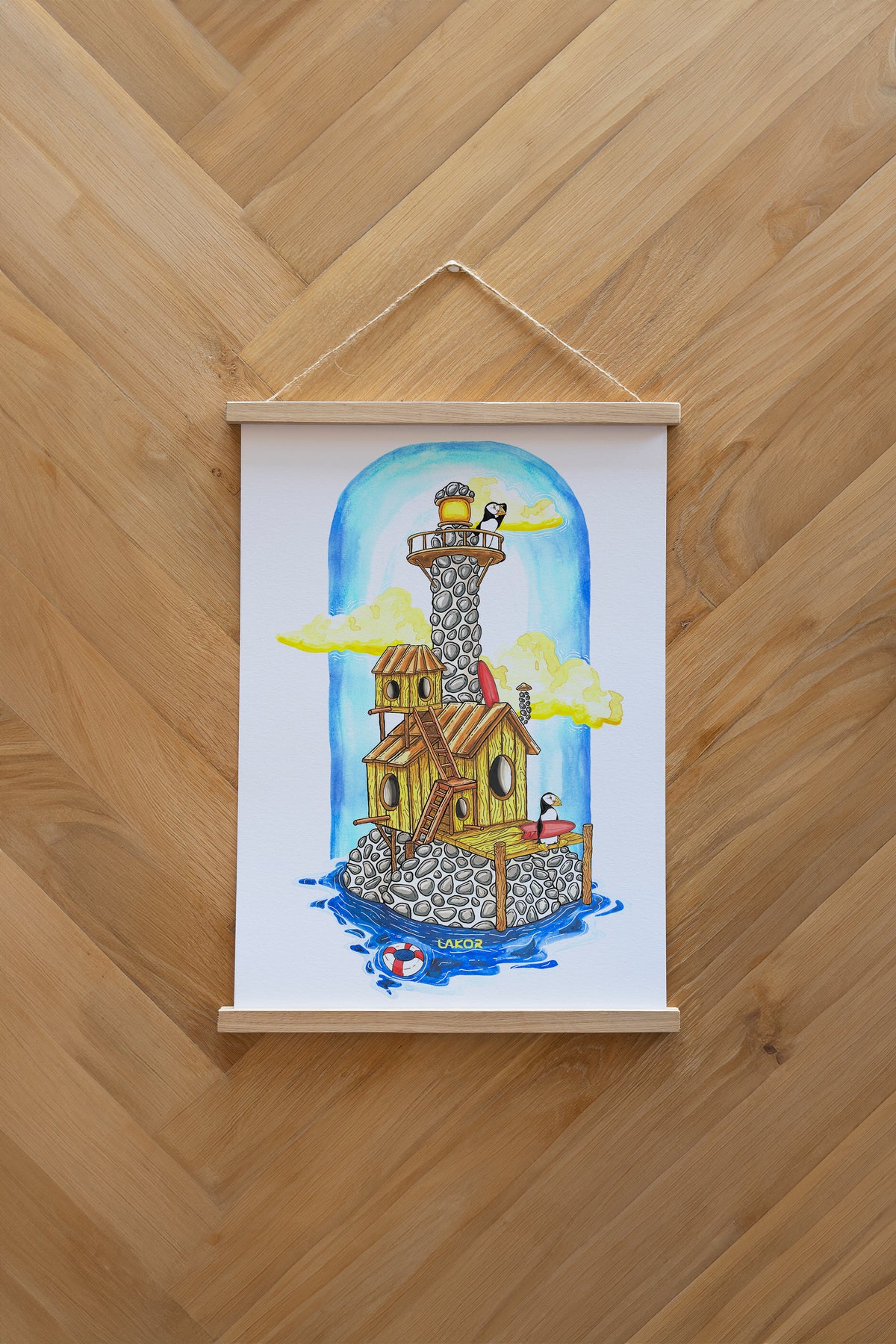 LAKOR Sea Parrot Summerhouse Plakat Poster White