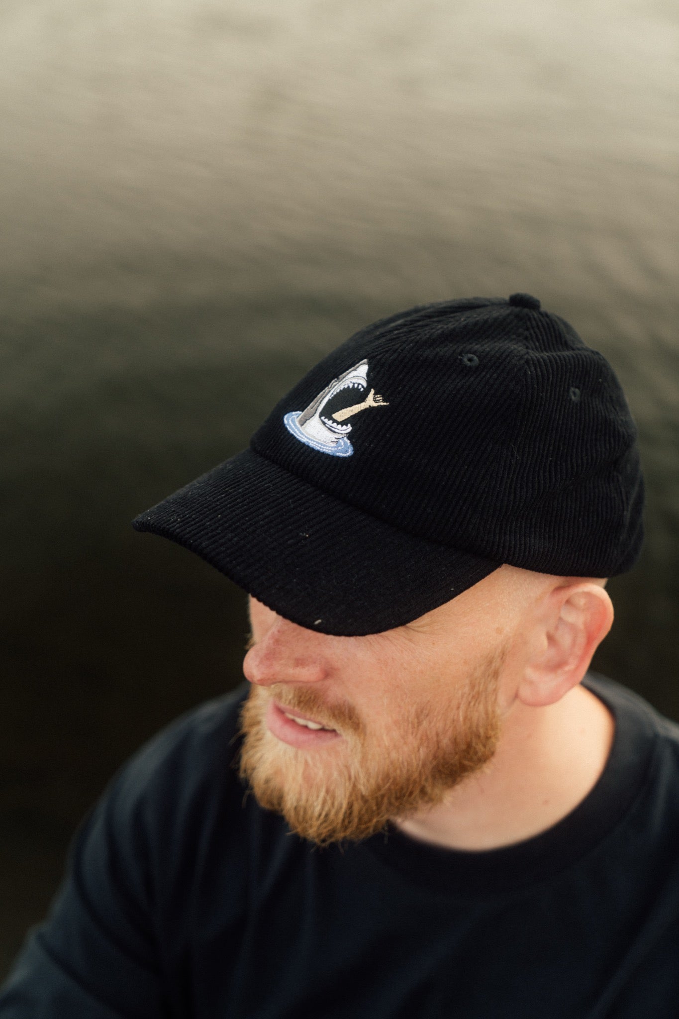 LAKOR Shark Shaka Courd Cap Headwear Black
