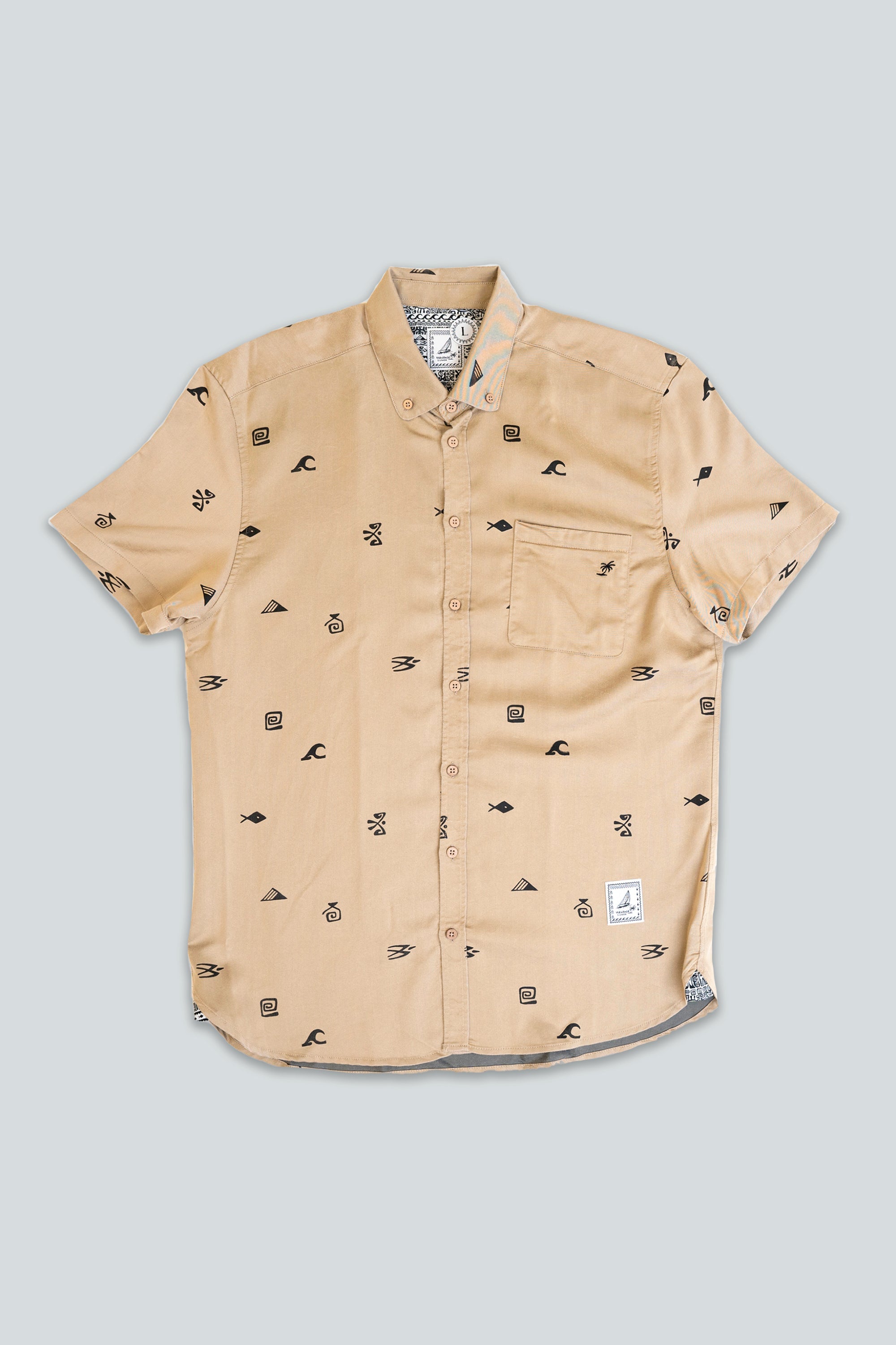 LAKOR Theis Shirt Short Sleeve Shirt Khaki
