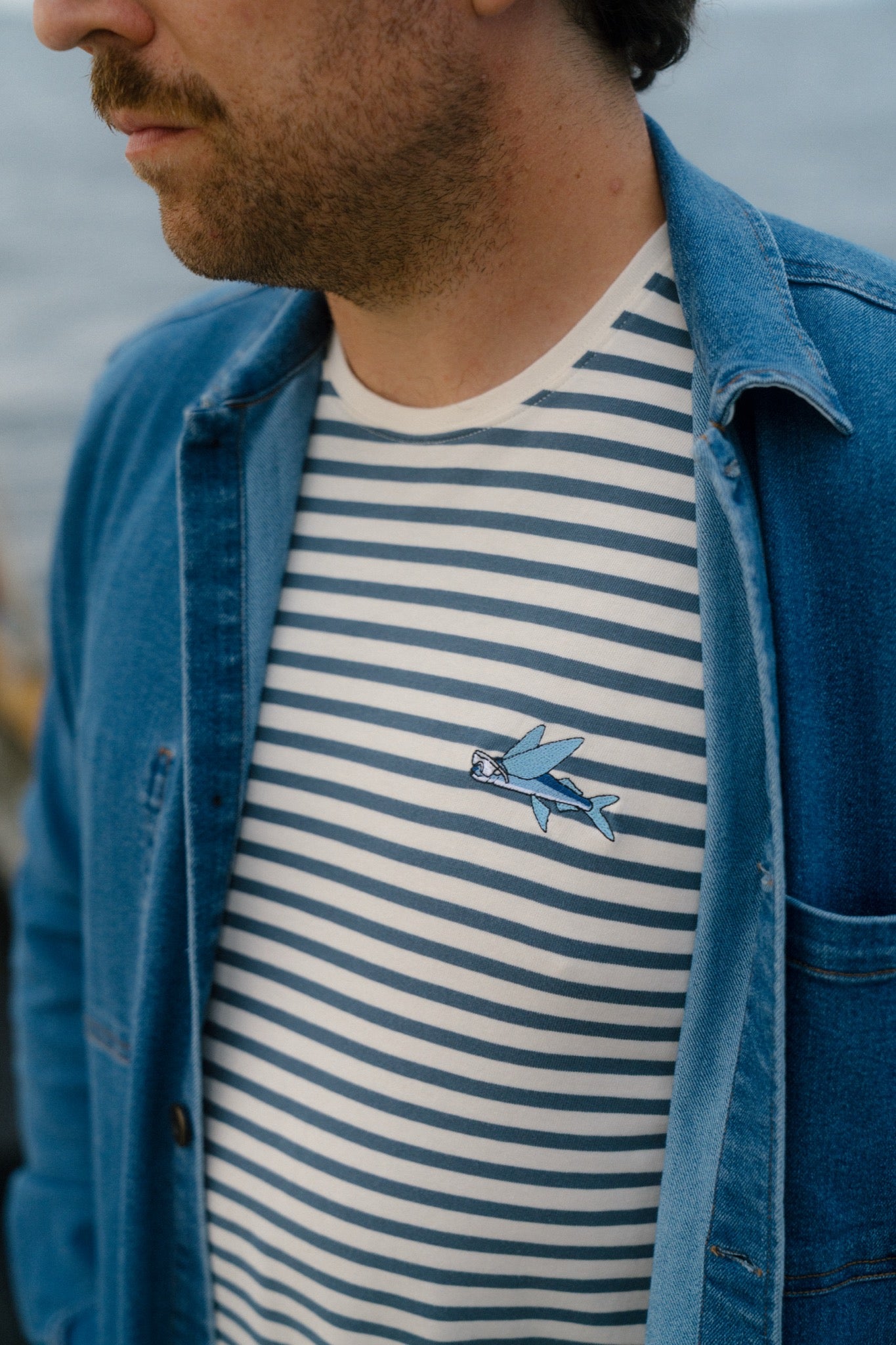 LAKOR Ahoy! Mini Flyfish T-Shirt Bering Sea/Star White