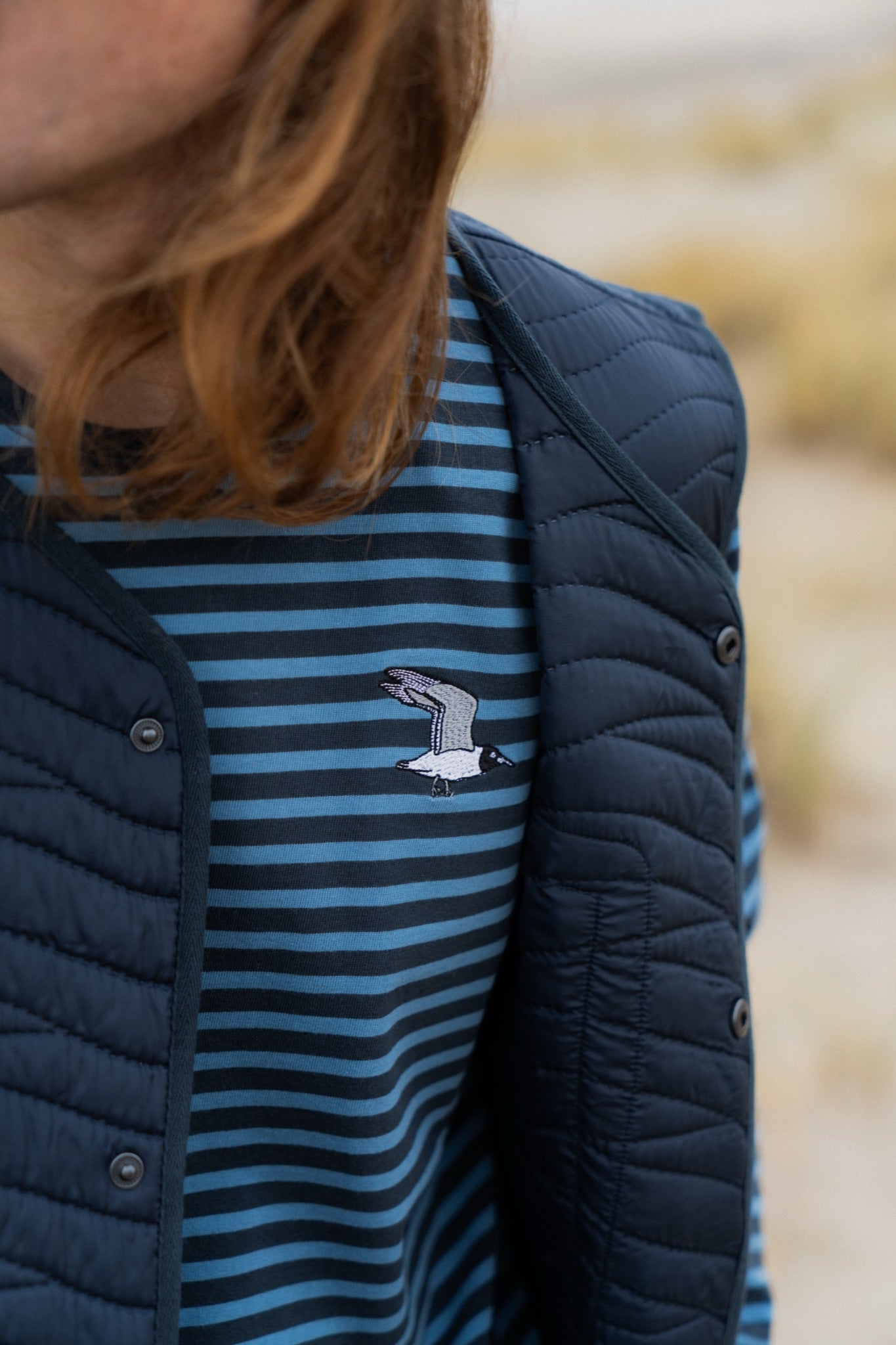 LAKOR Ahoy! Mini Flying Seagull LS T-shirt T-Shirt Captains Blue