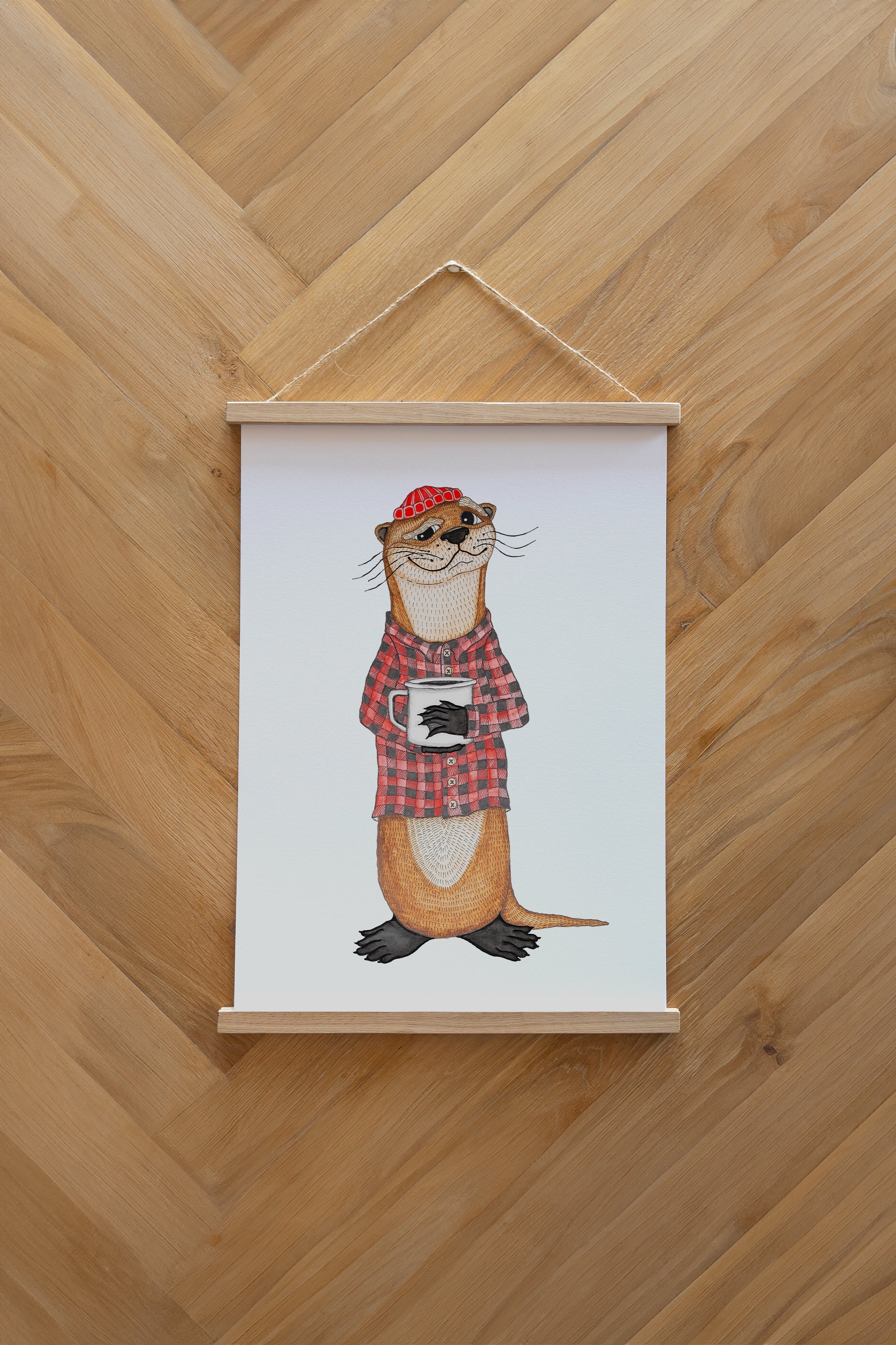 An Otter Coffee Poster - White