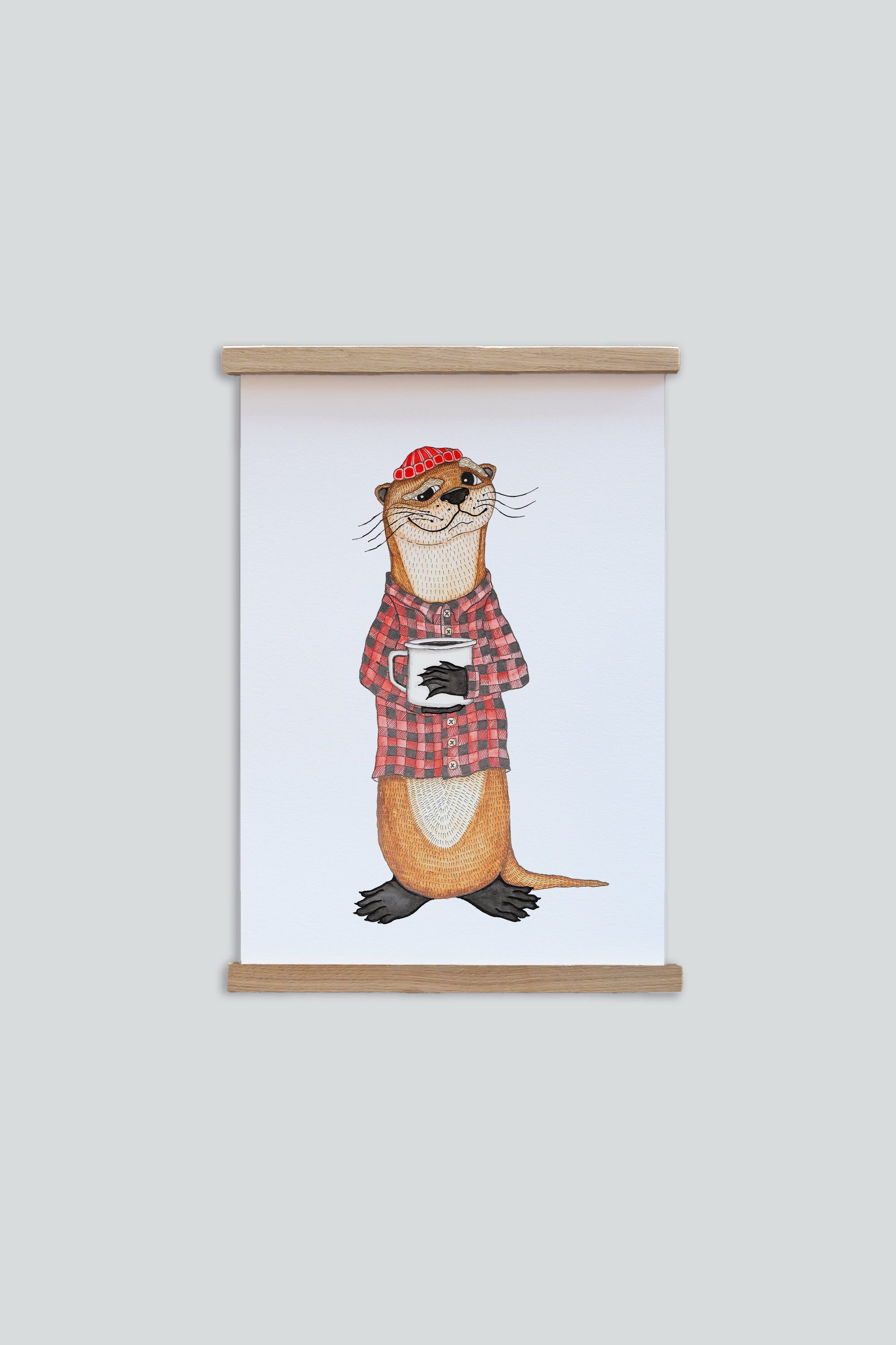 LAKOR An Otter Coffee Plakat Poster White
