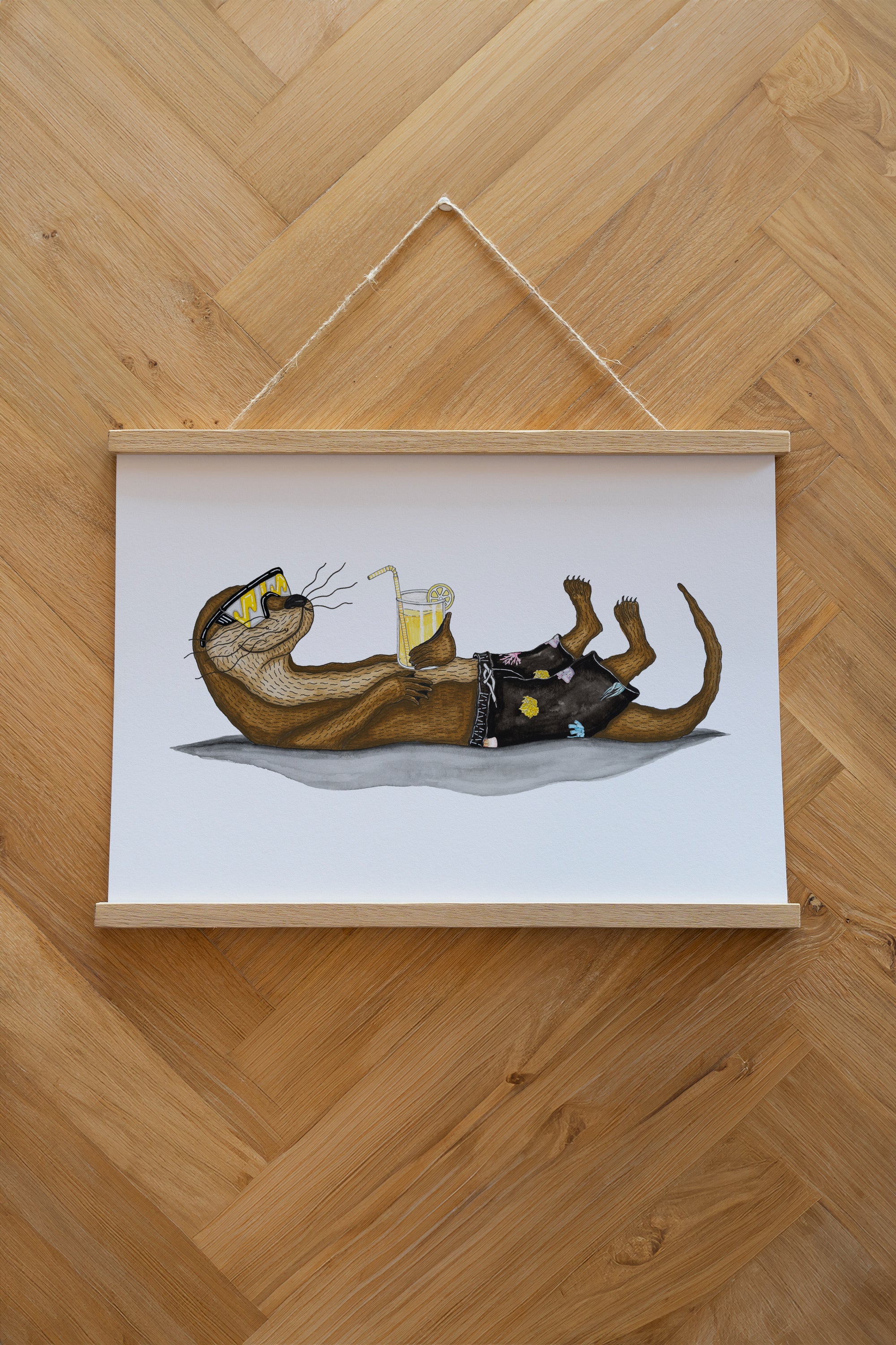 An Otter Vacation Poster - White