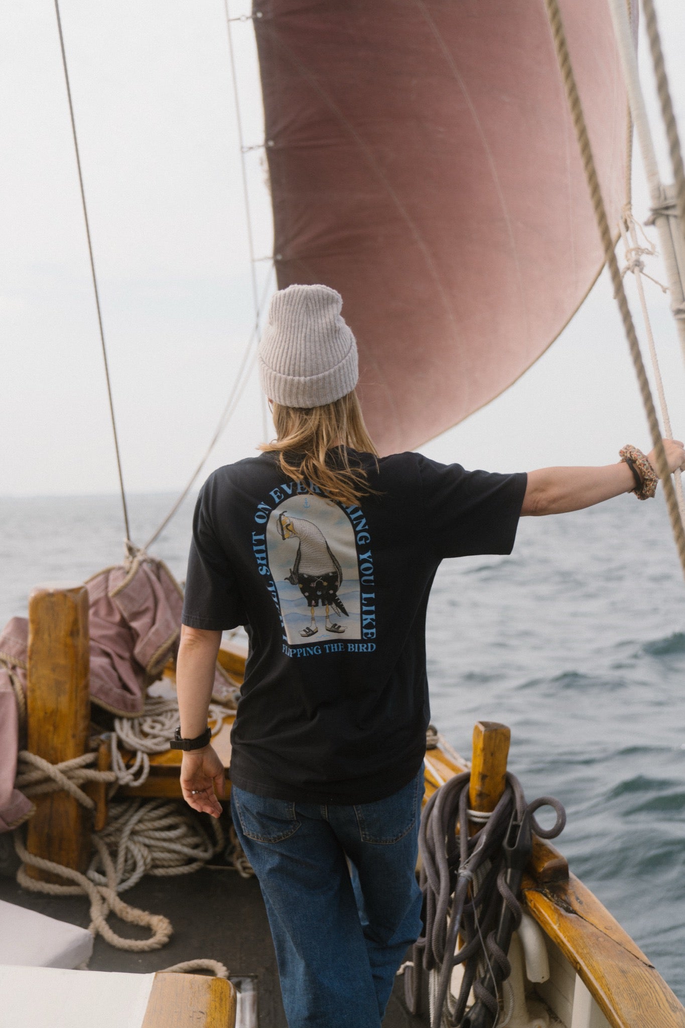 LAKOR Back Flipping T-shirt T-Shirt Moonless Night