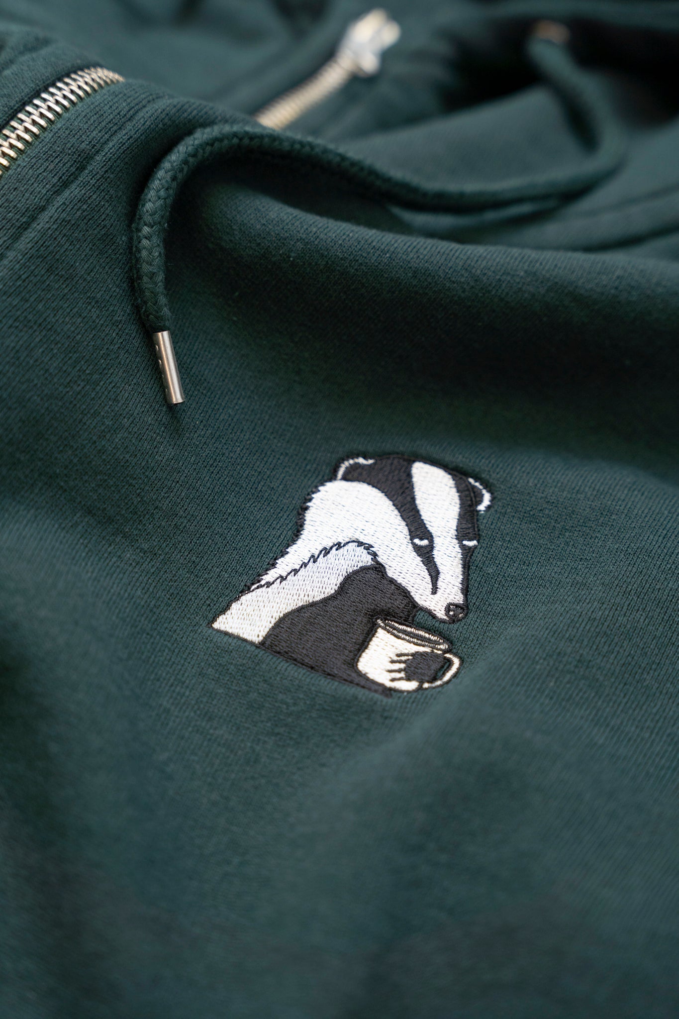 LAKOR Badger Break Hoodie Sweatshirt Forest Green