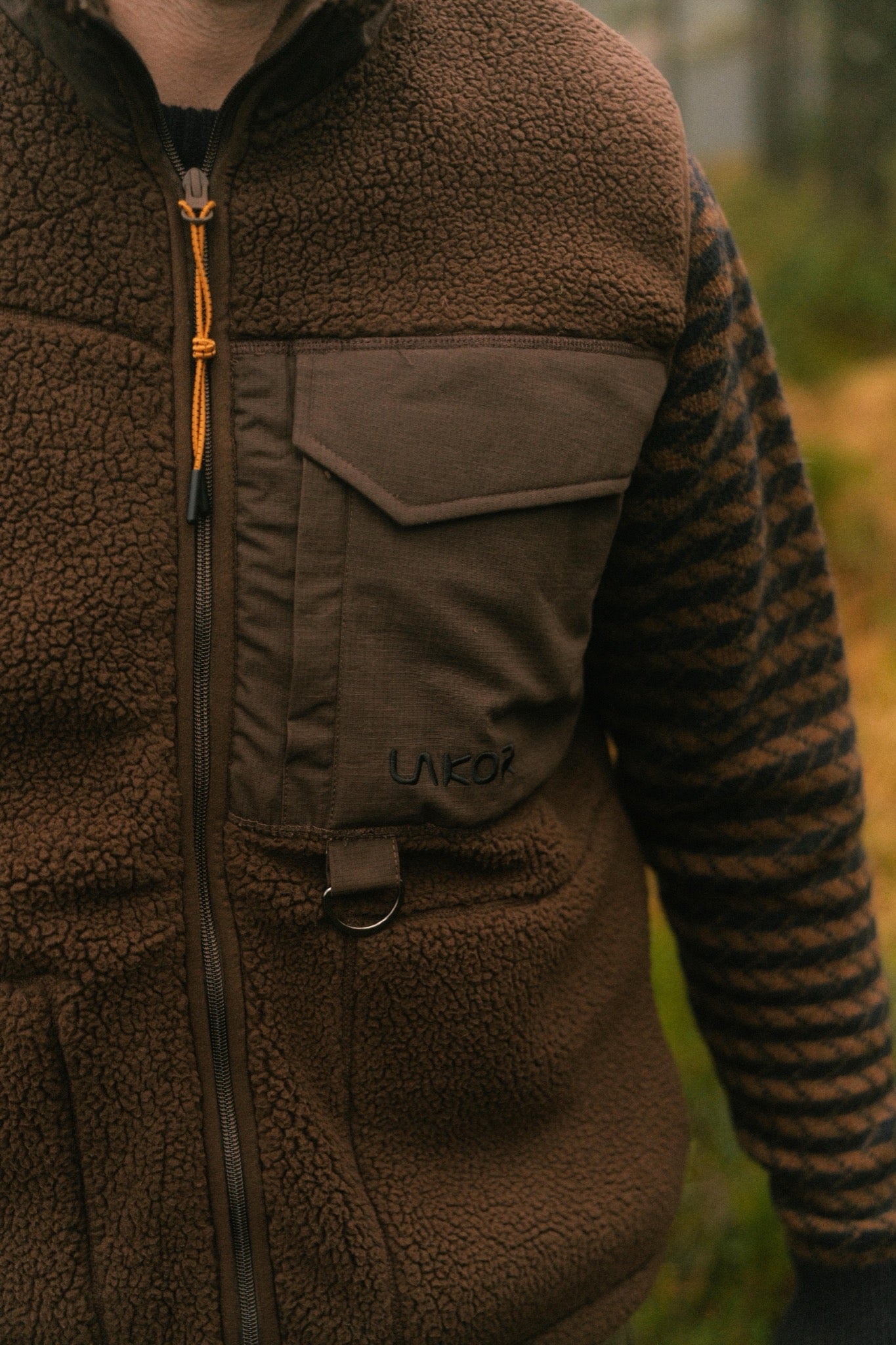 LAKOR Bear Sherpa Vest Jacket Coffee Bean