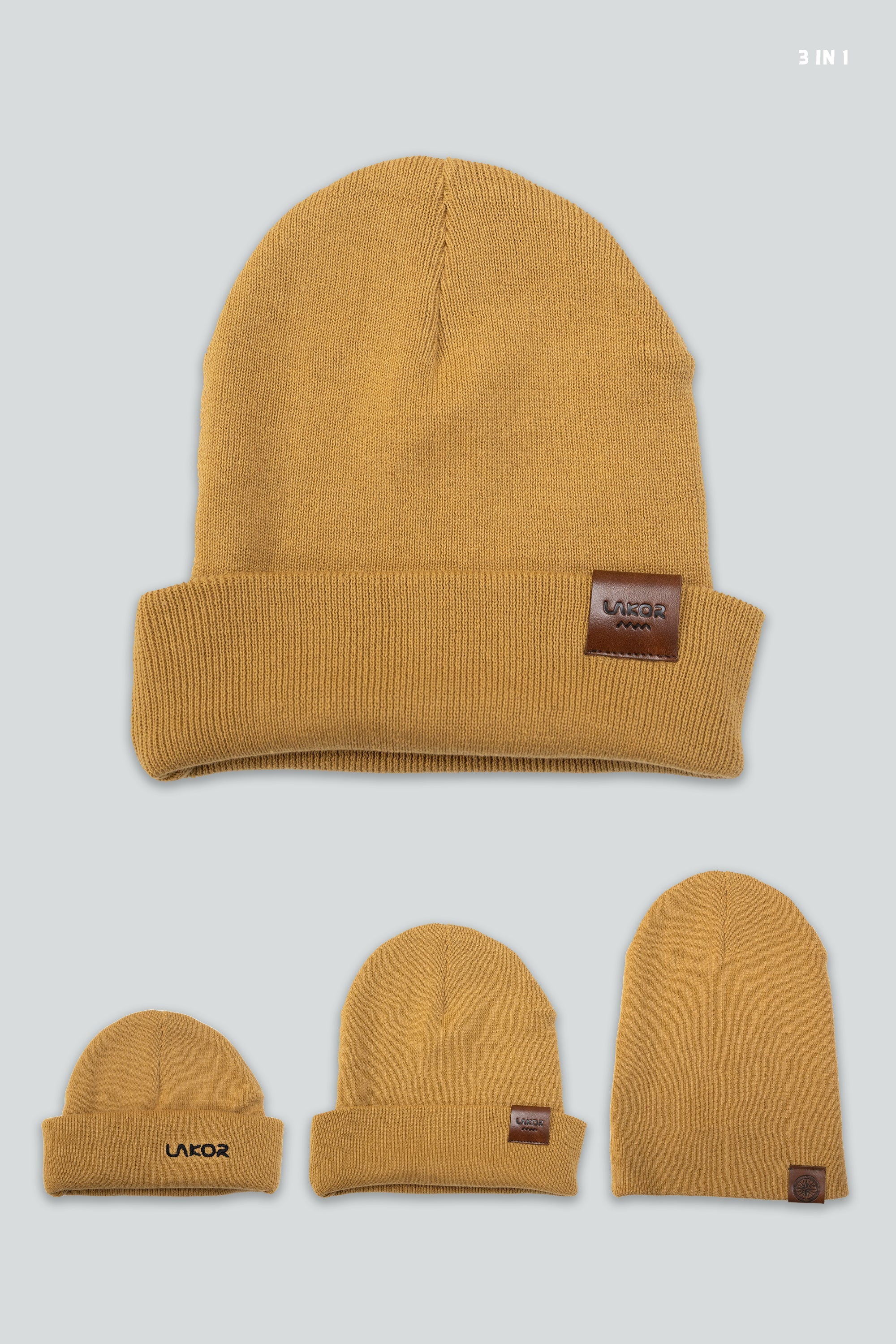 LAKOR Boom Beanie Headwear Mustard