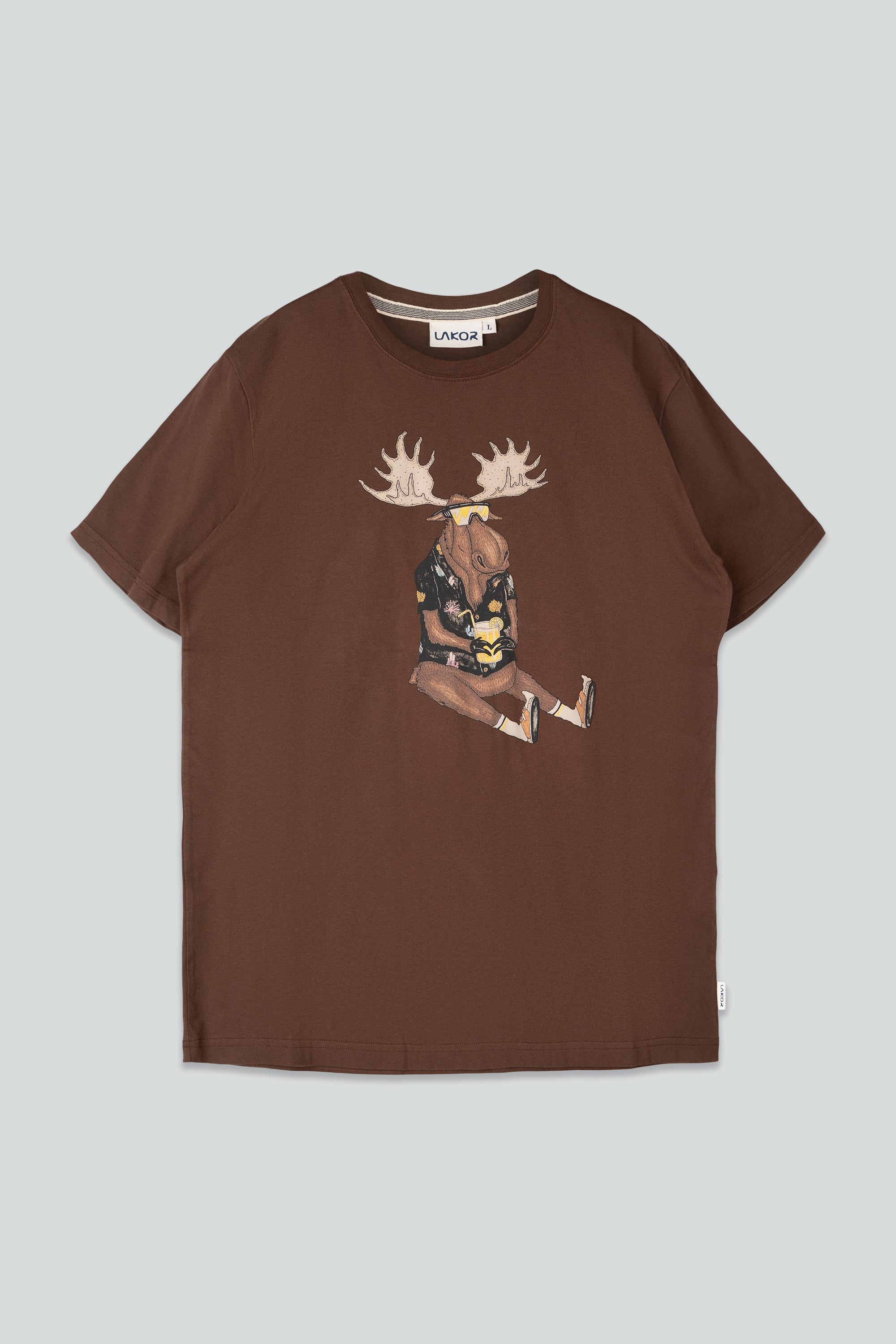 LAKOR Booze Moose T-shirt T-Shirt Chicory Coffee