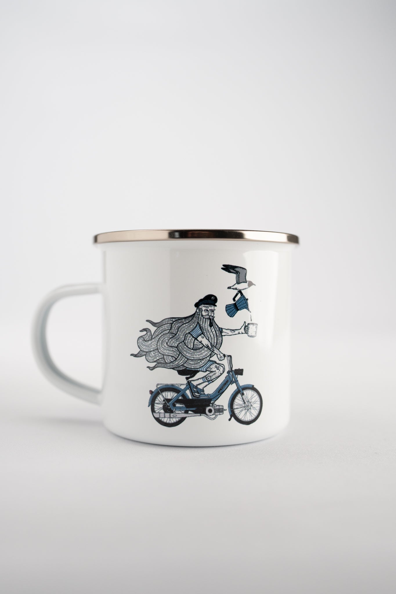 LAKOR Coffee On The Go Emaljekrus Mug White