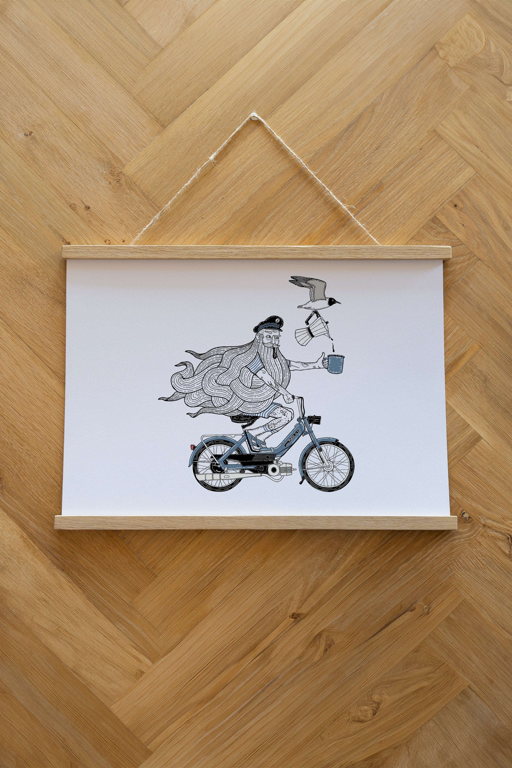 Coffee On The Go Plakat - White