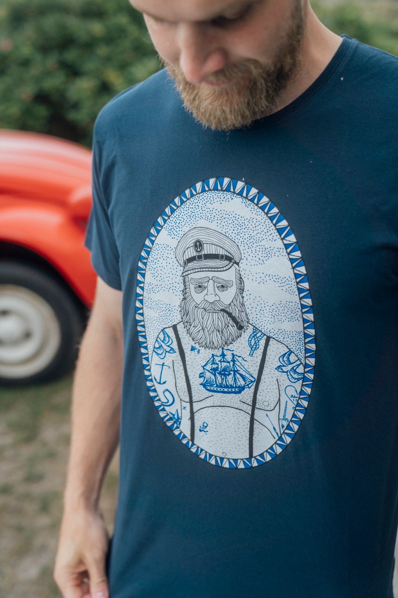 Dad Bod Sailor T-shirt - Navy