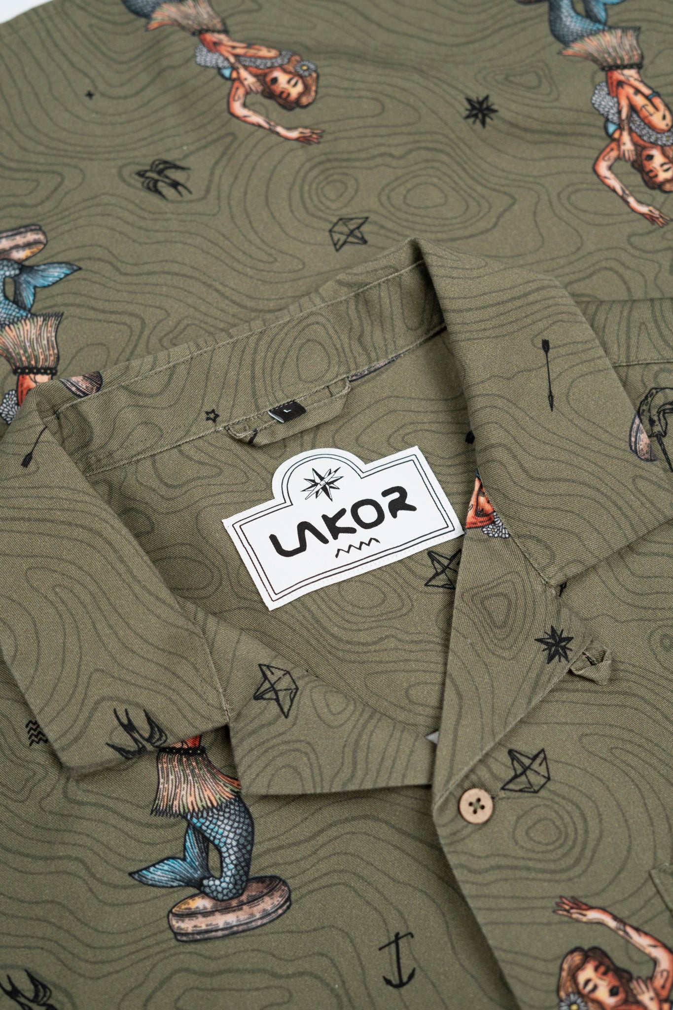 LAKOR Dashboard Hula Short Sleeve Shirt Short Sleeve Shirt Deep Lichen Green