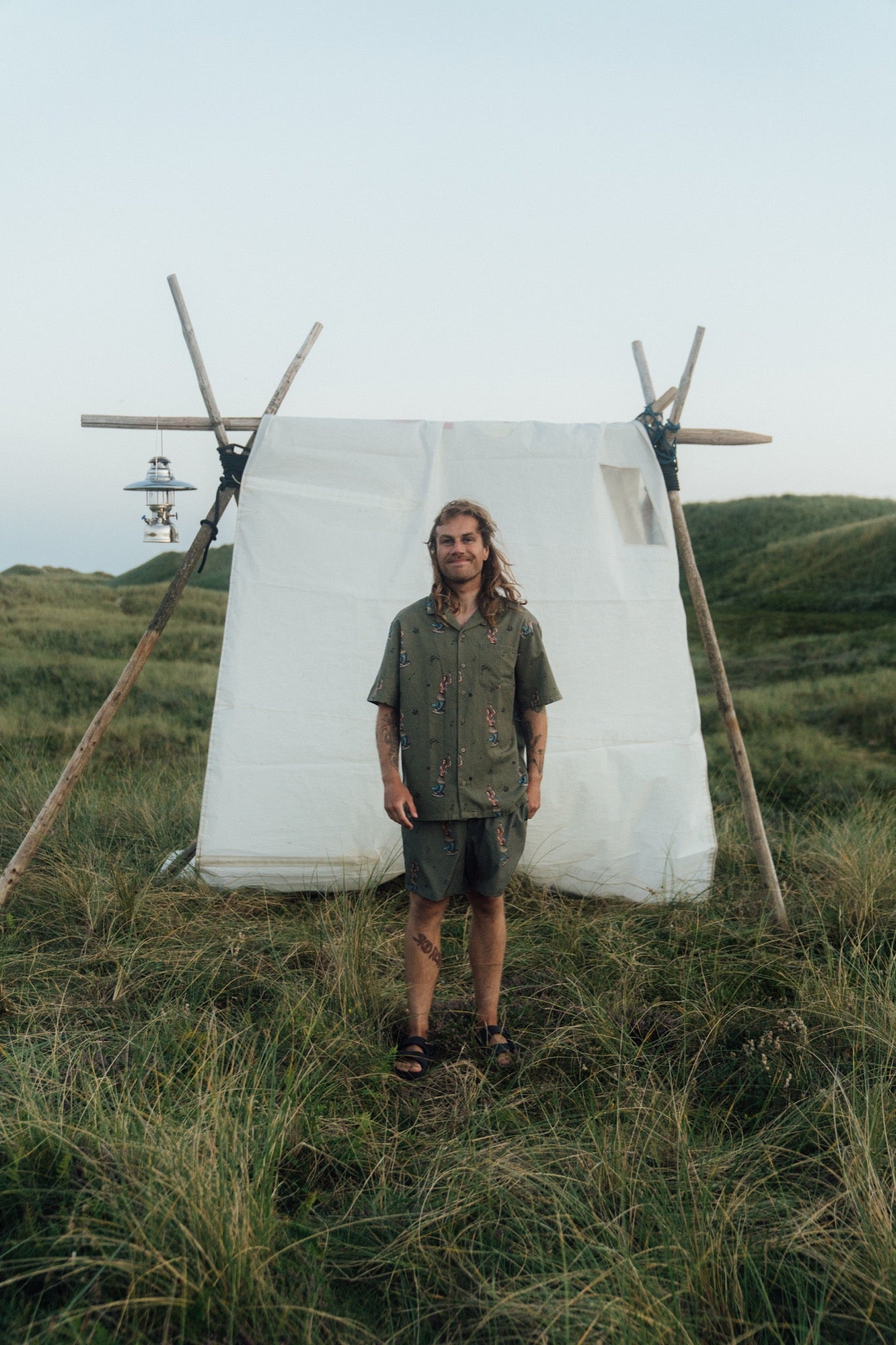 LAKOR Dashboard Hula Short Sleeve Shirt Short Sleeve Shirt Deep Lichen Green