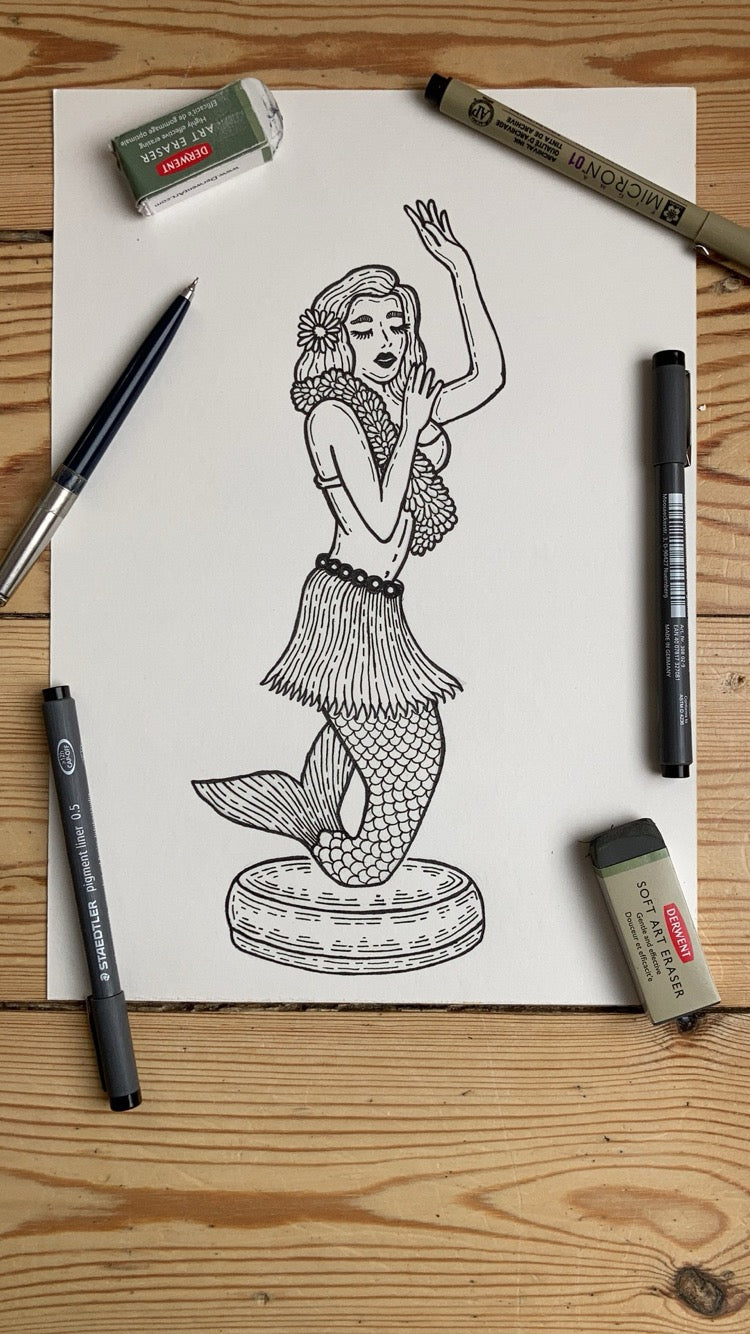 LAKOR Dashboard Hula T-shirt T-Shirt Mosstone