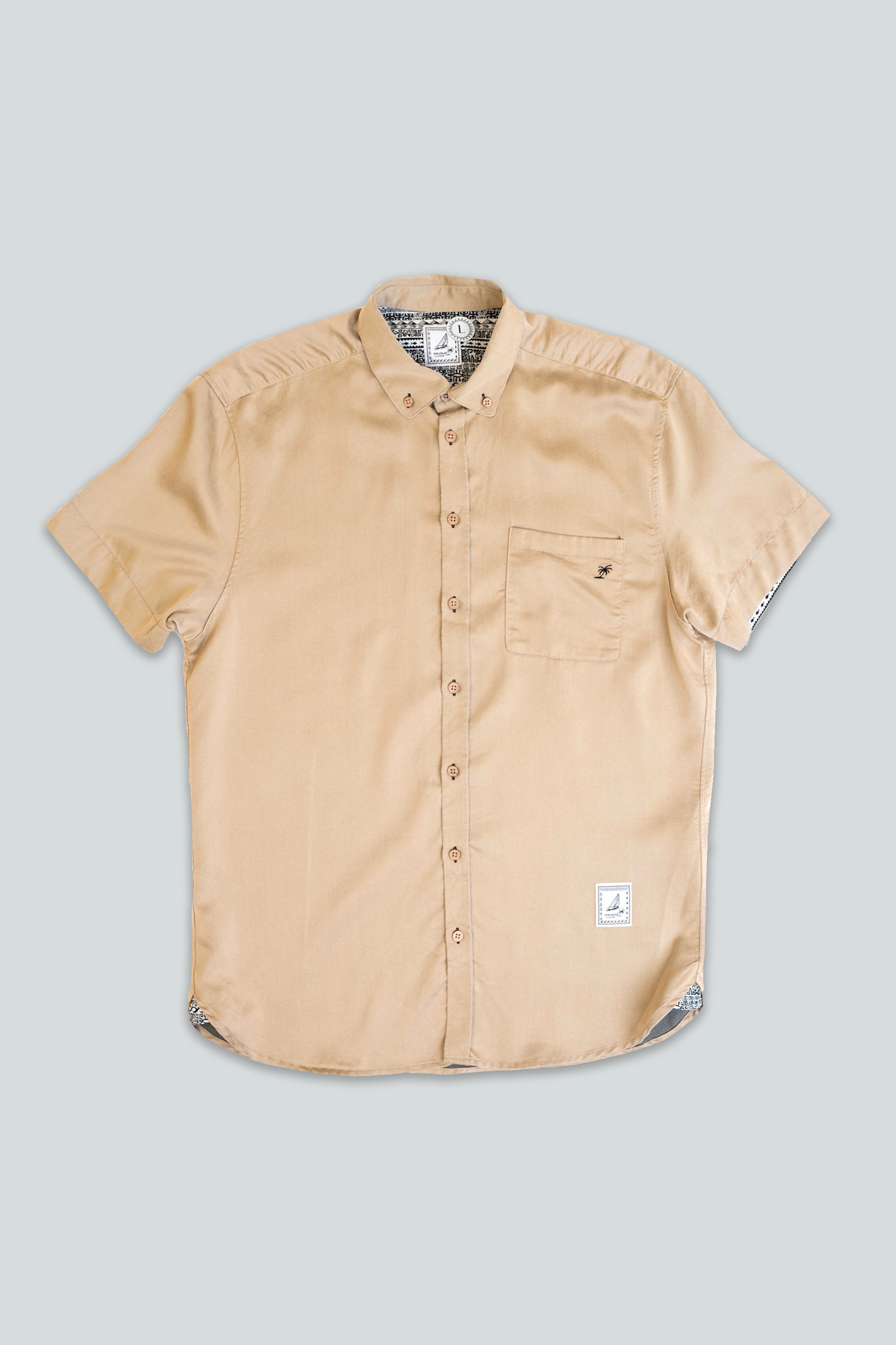LAKOR Emil Shirt Short Sleeve Shirt Khaki