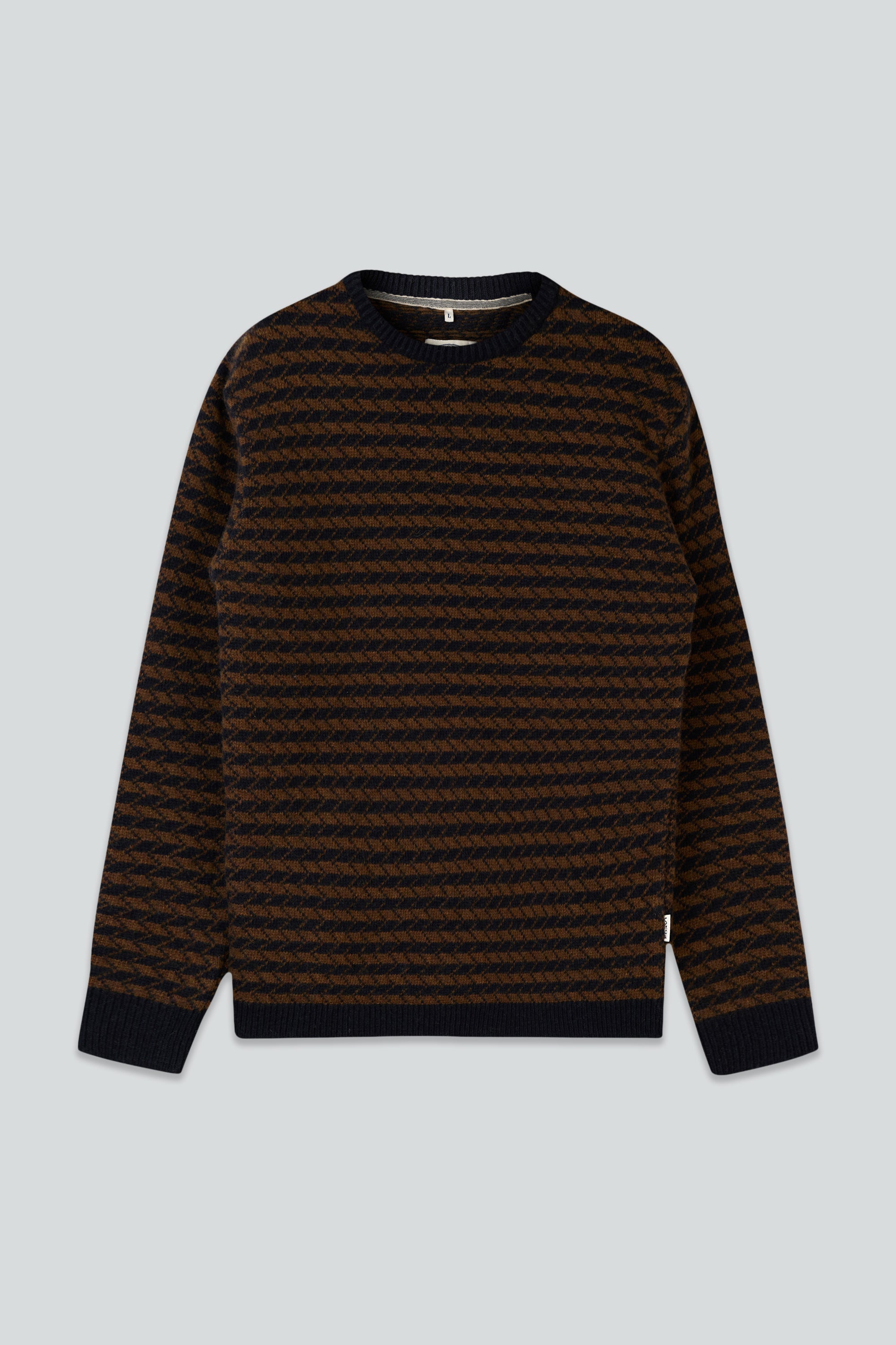 LAKOR Faroese Fisher Knit Knit Navy/Brown