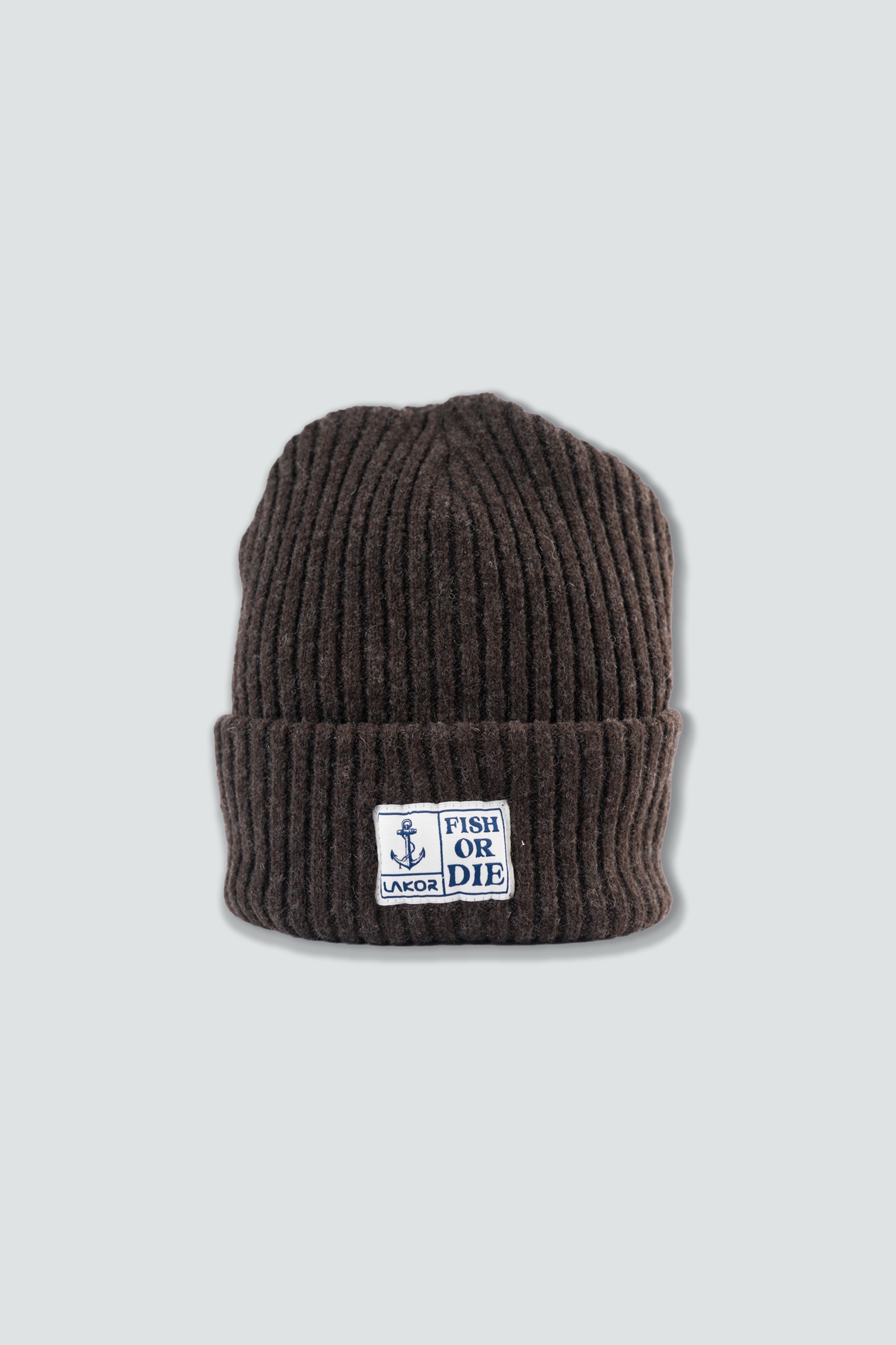 LAKOR Fish or Die Beanie Headwear Dark Brown
