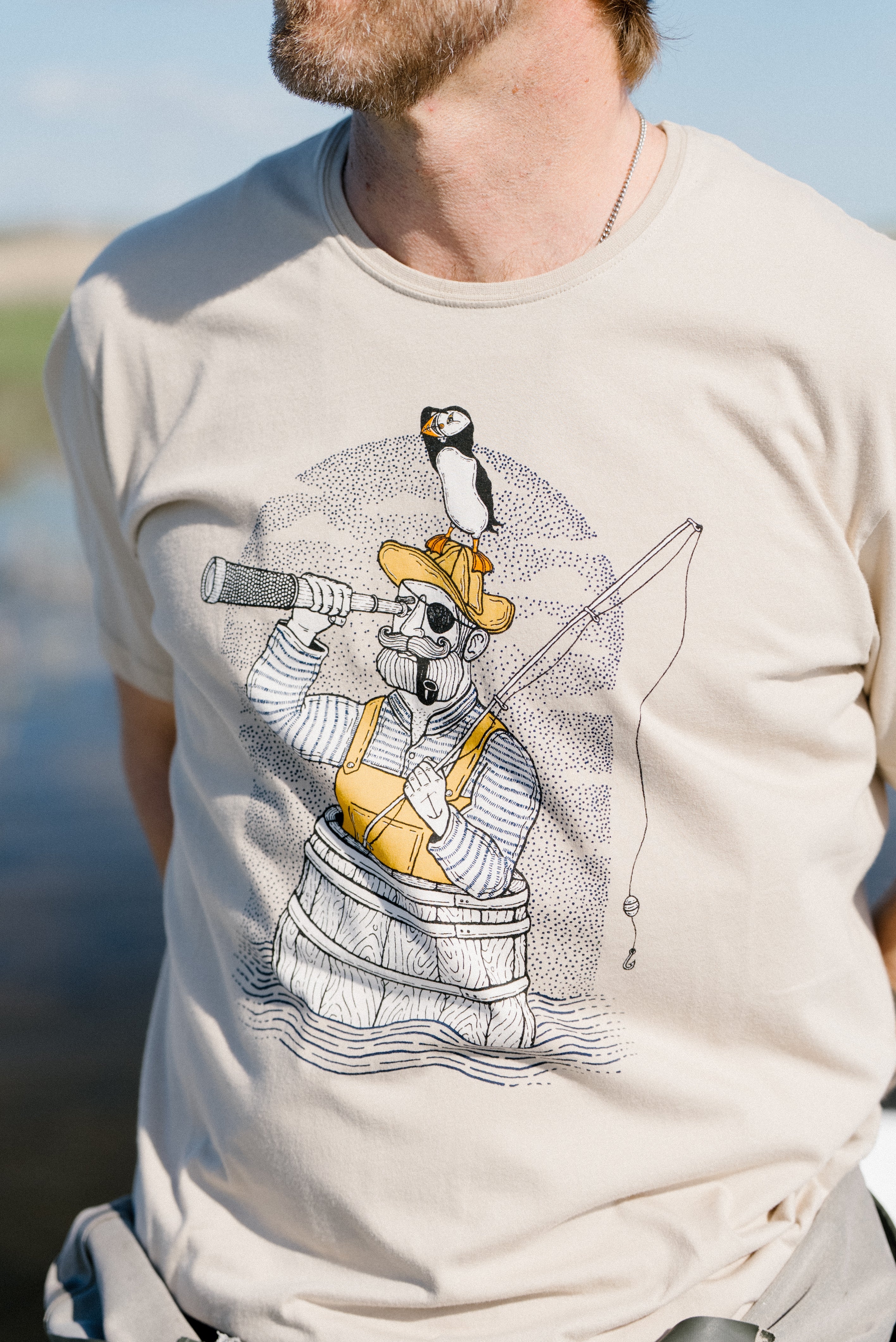 Fishing In A Barrel T-shirt - White Pepper