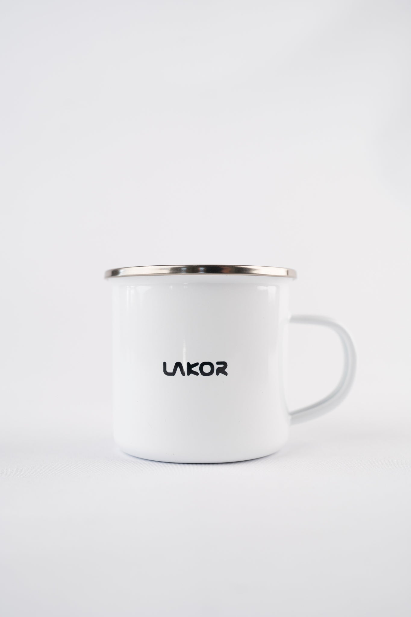 Flipping The Bird Emaille Tasse - White