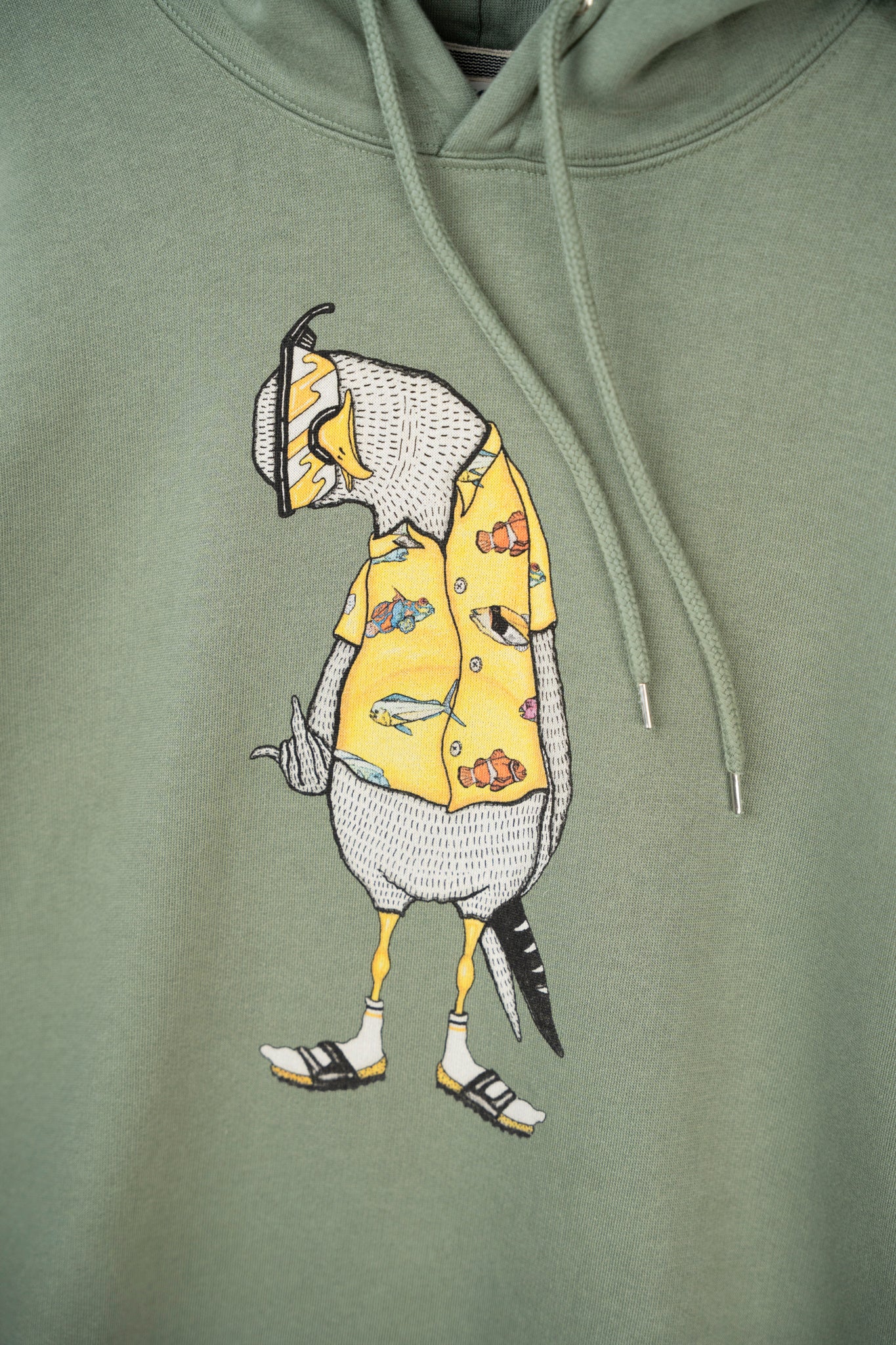 Flipping The Bird Hoodie - Sea Spray