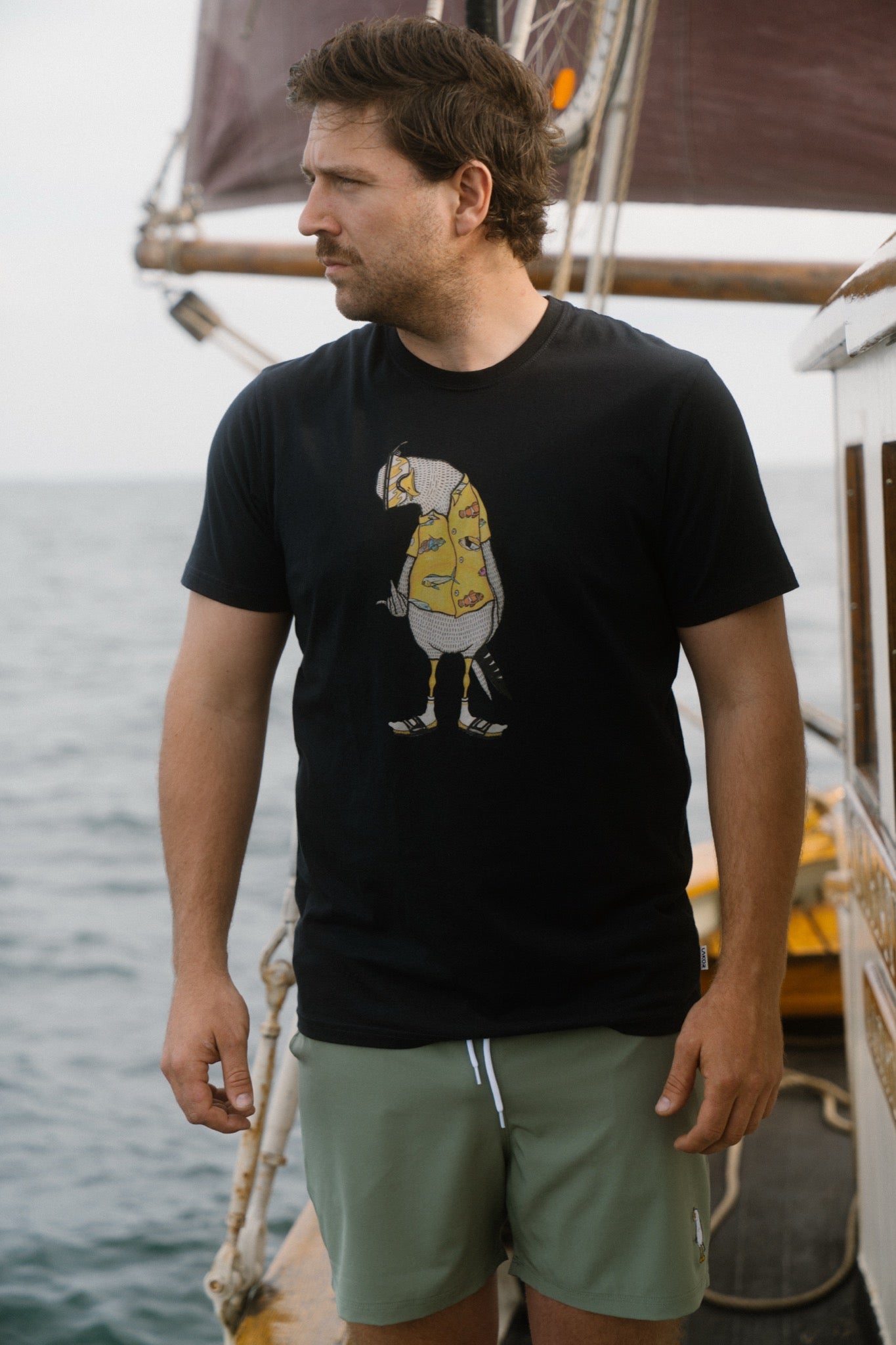 LAKOR Flipping The Bird T-shirt T-Shirt Moonless Night