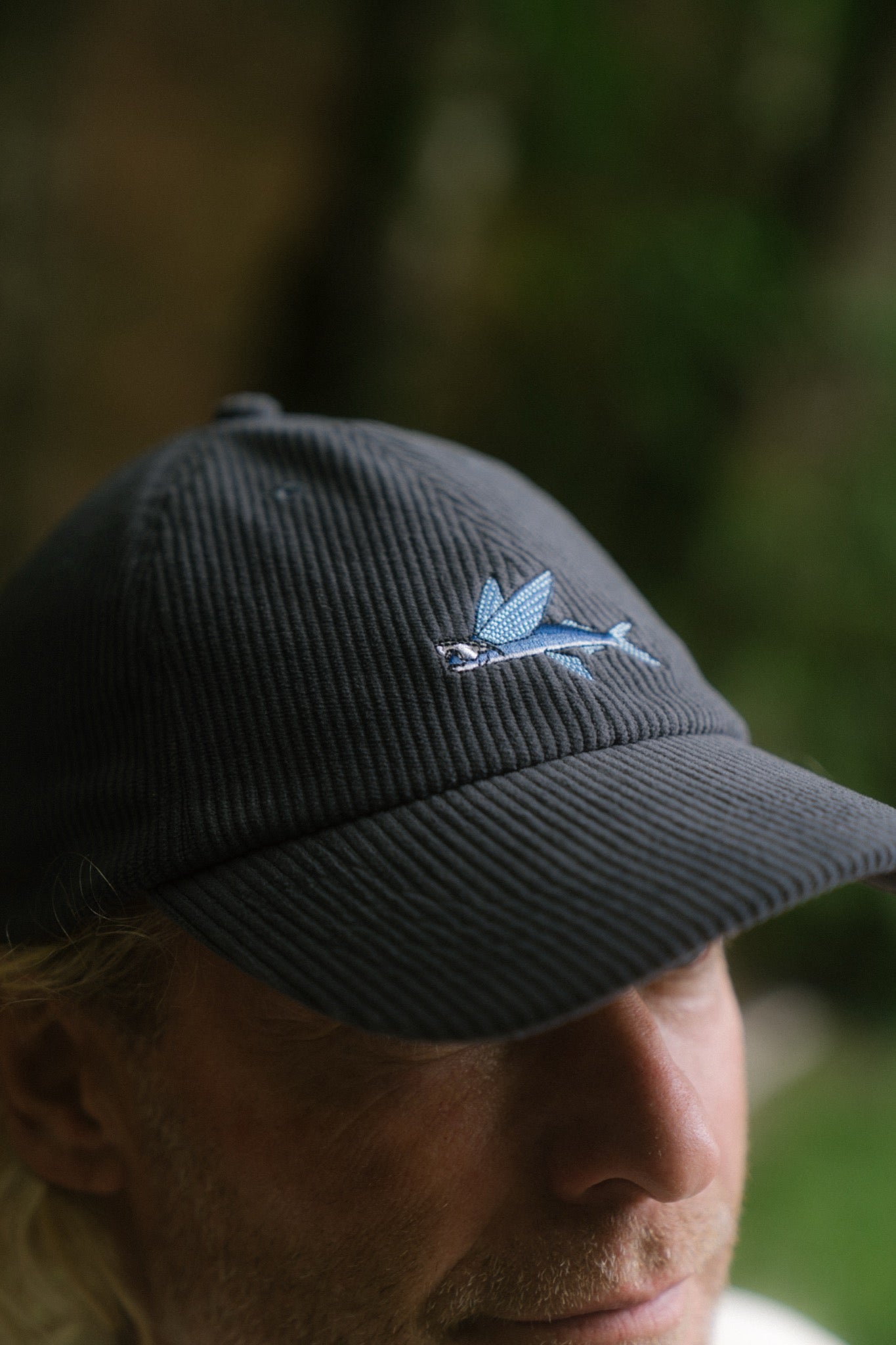 LAKOR Fly Fish Courd Cap Headwear Denim Blue