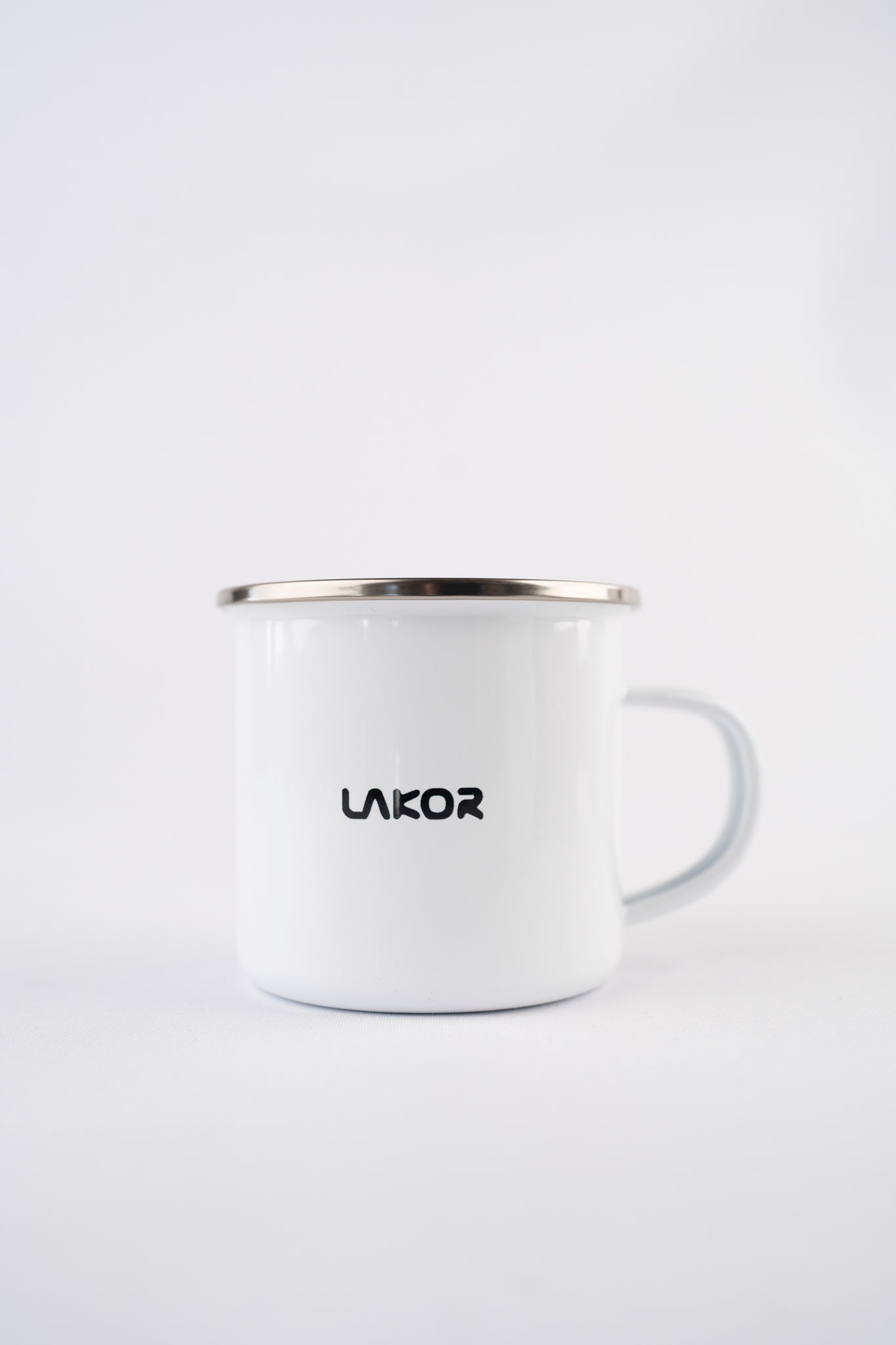 Fly Fish Emaille Tasse - White