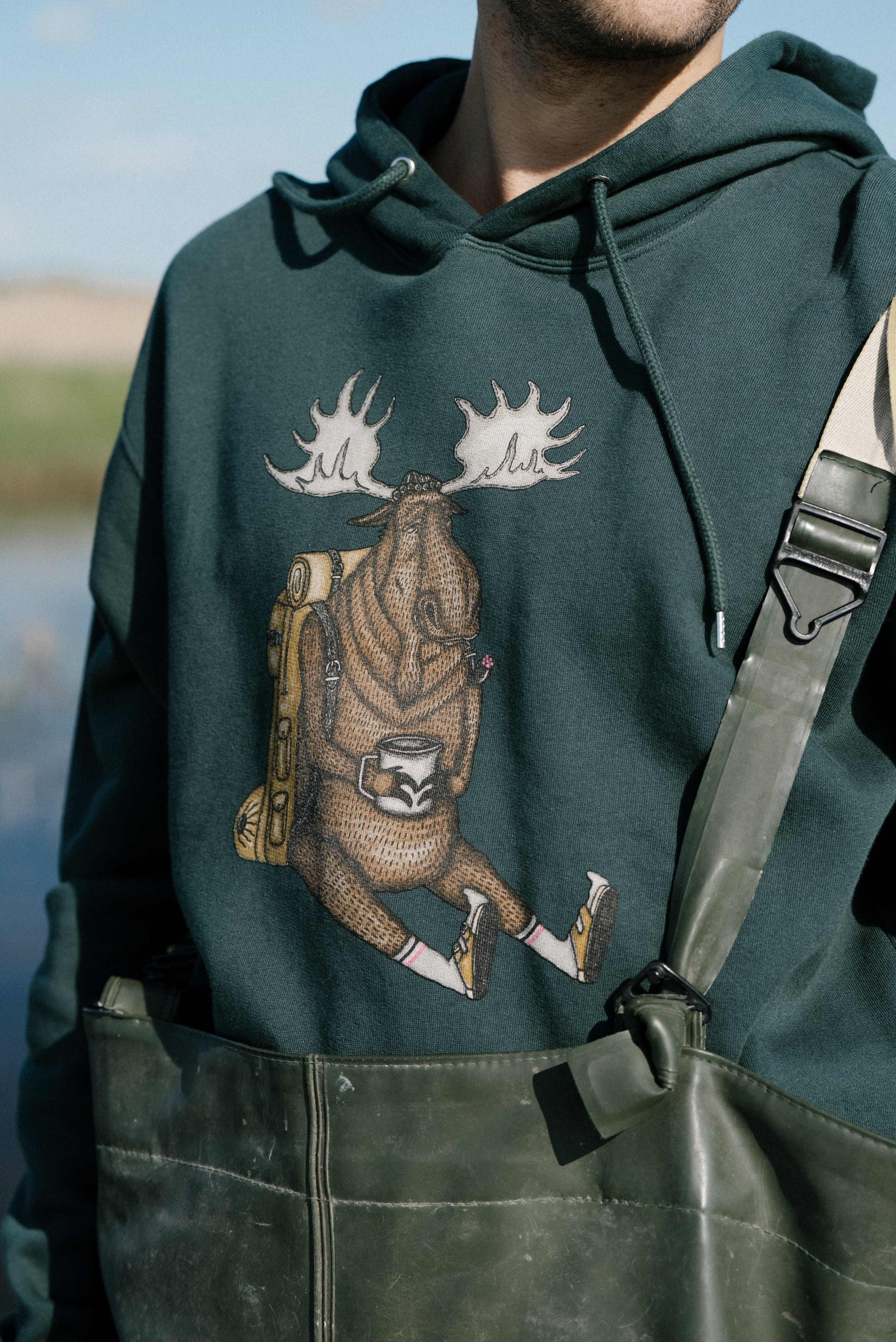 Snooze Moose Hoodie (Green Gables)