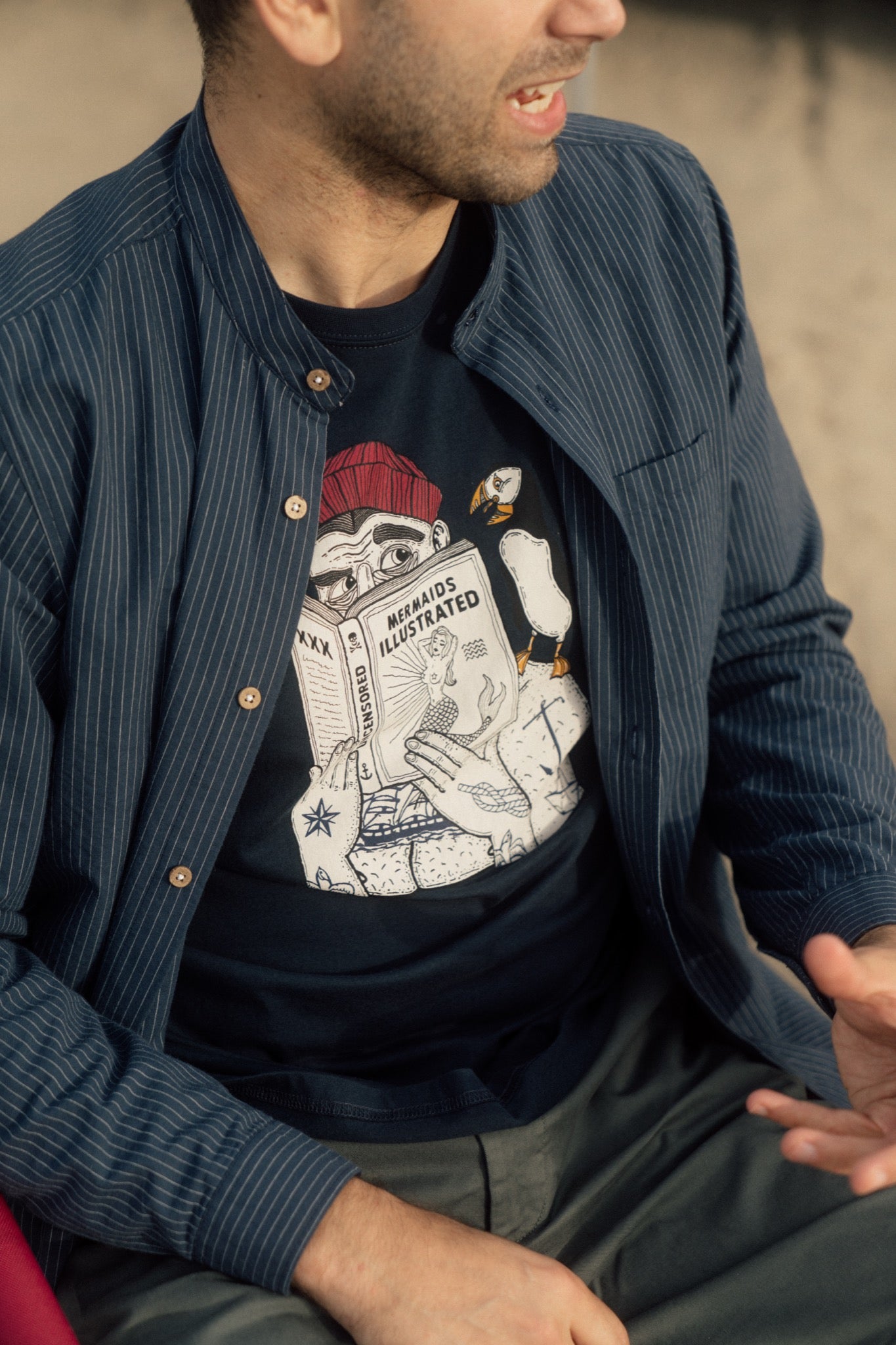 LAKOR Linus Light Shirt Shirt Blueberry