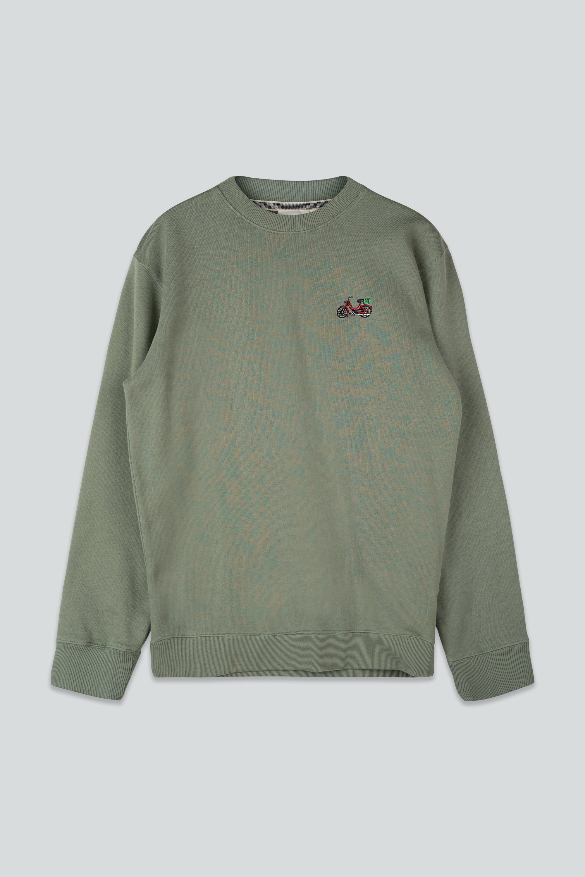 LAKOR Mini Red Maxi Crewneck Sweatshirt Sea Spray