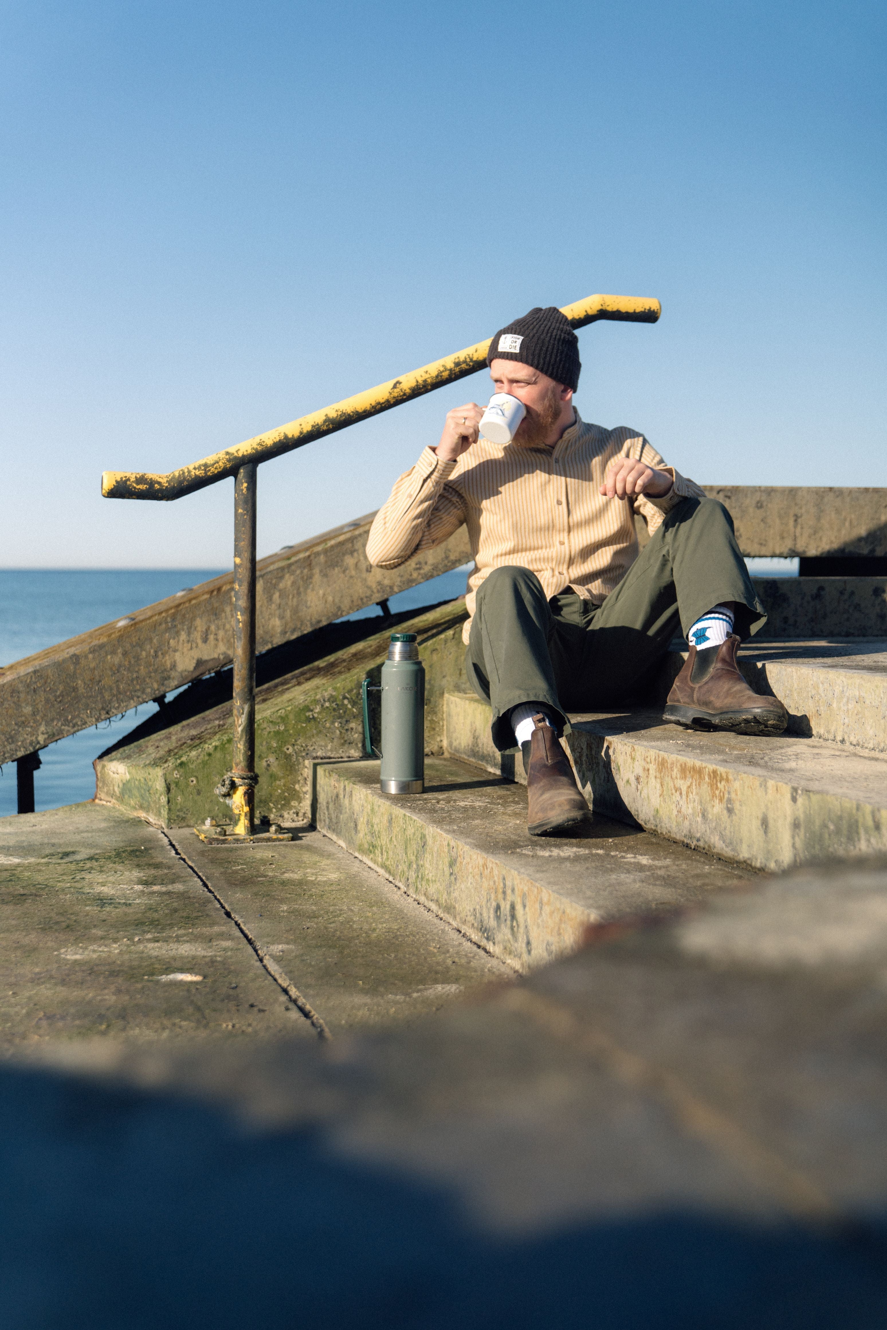 Moka Pot Socks - White