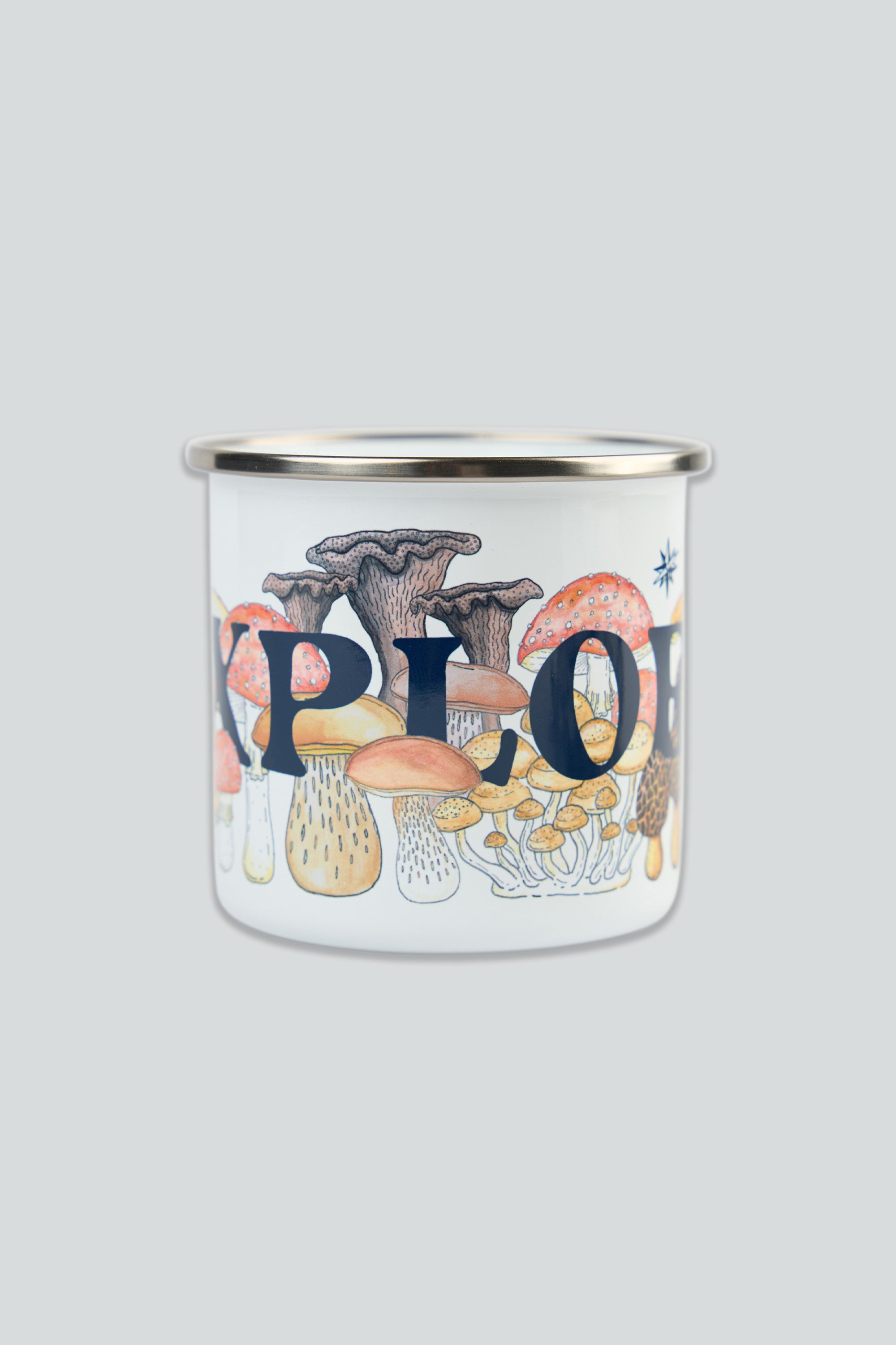 LAKOR Mushroom Forest Emaljekrus Mug White