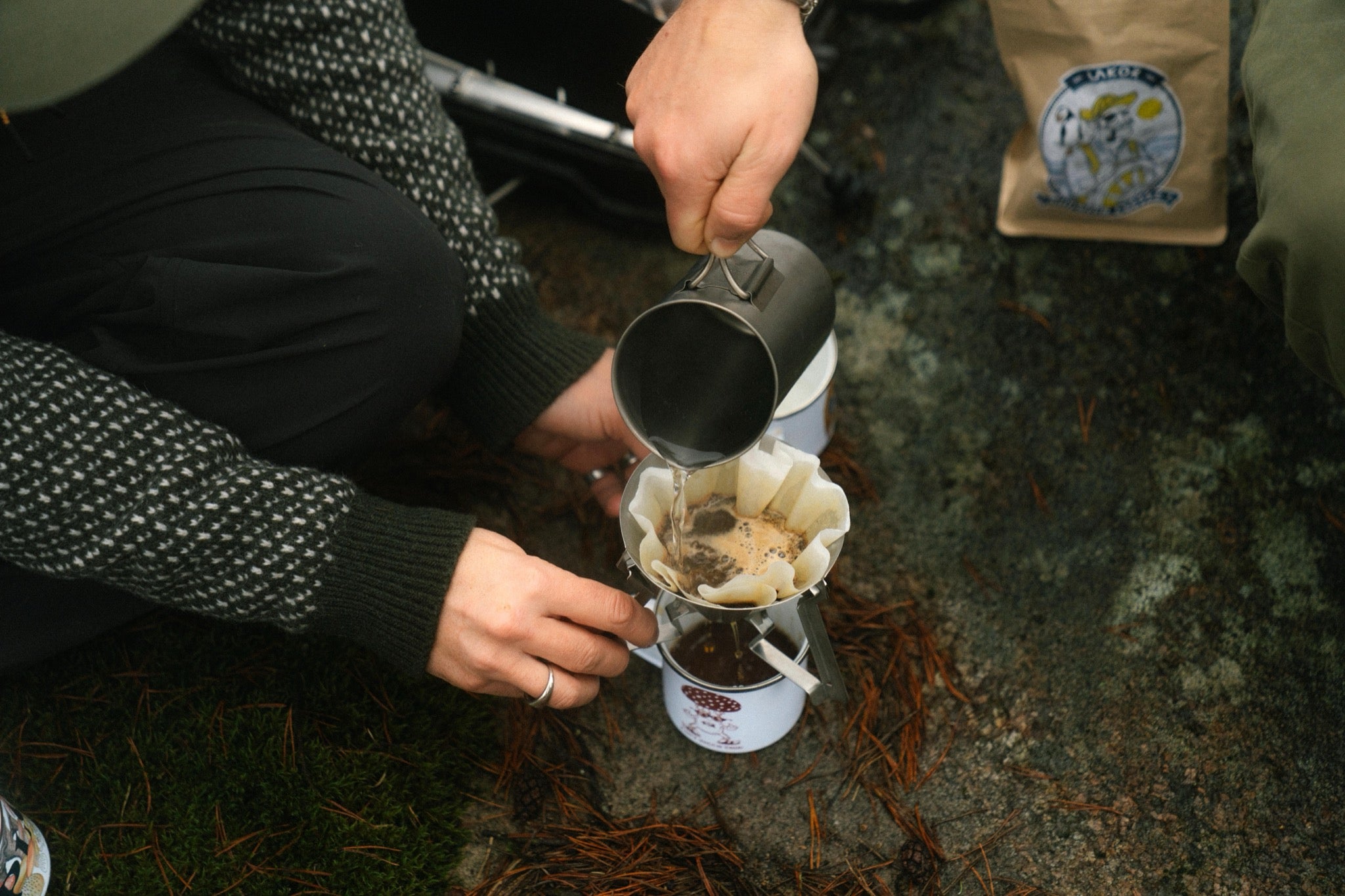 LAKOR Mushroom Forest Emaljekrus Mug White