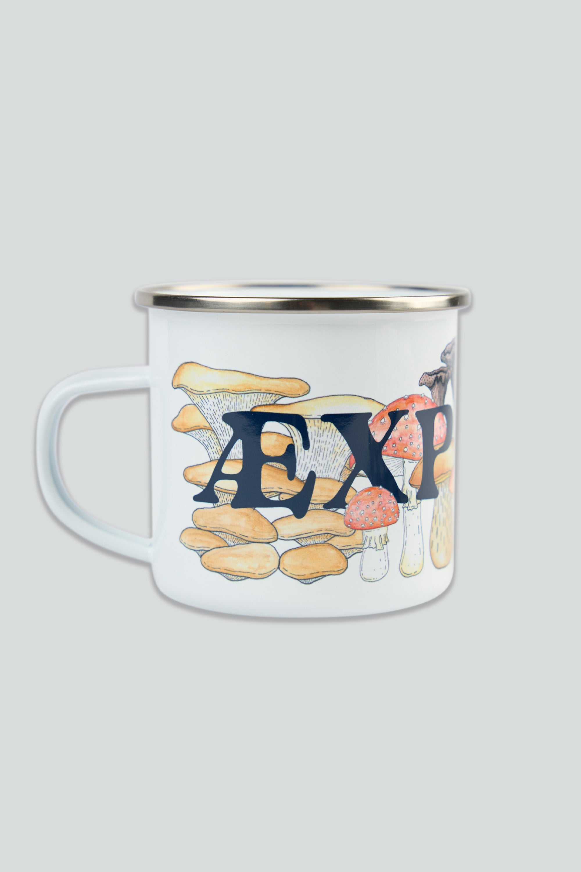 LAKOR Mushroom Forest Emaljekrus Mug White