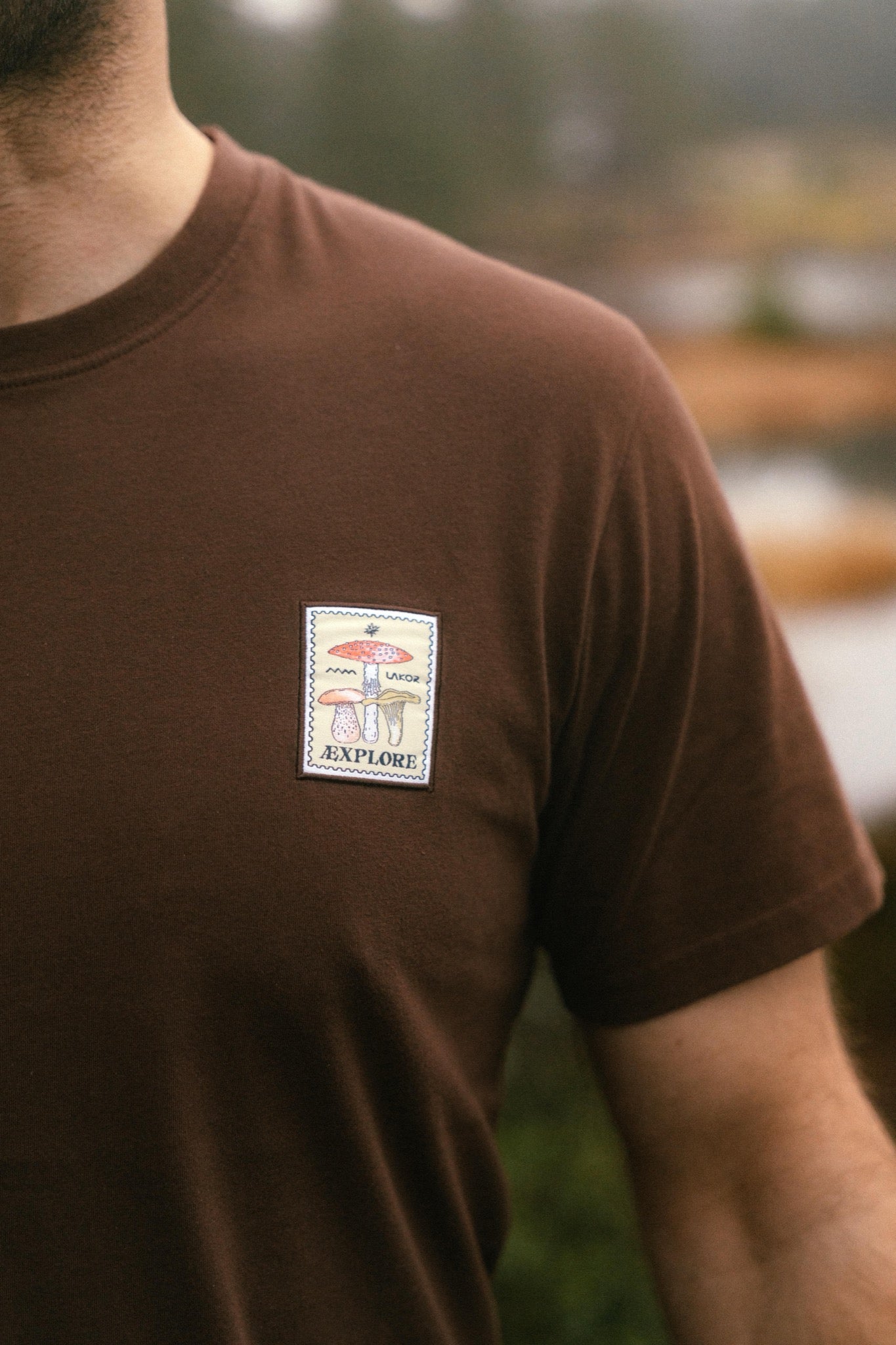 LAKOR Mushroom Forest T-shirt T-Shirt Chicory Coffee