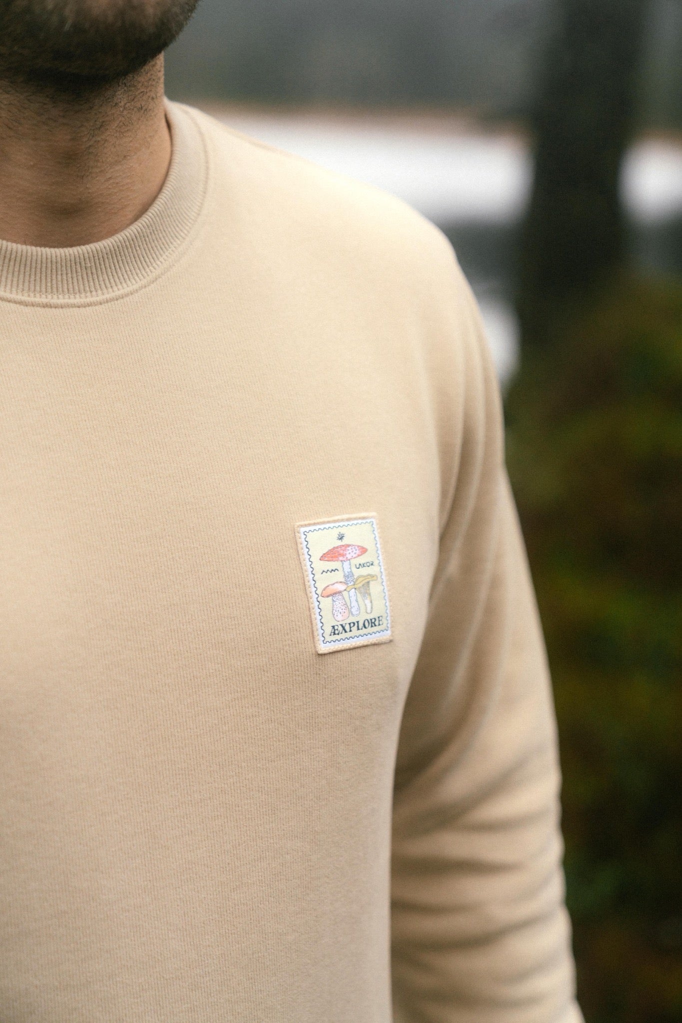 LAKOR Mushroom Trio Crewneck Sweatshirt White Pepper