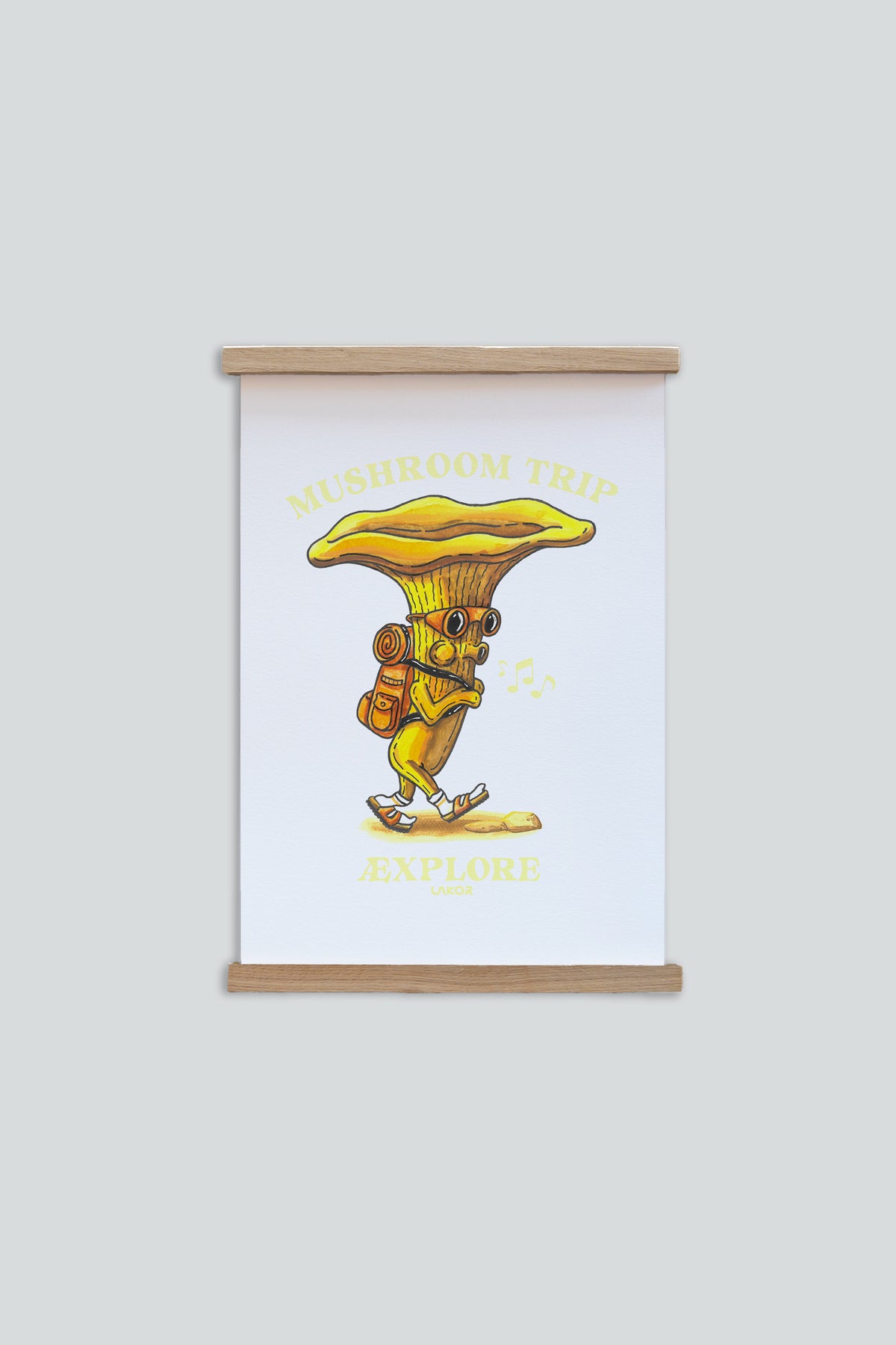 LAKOR Mushroom Trip Plakat Poster White