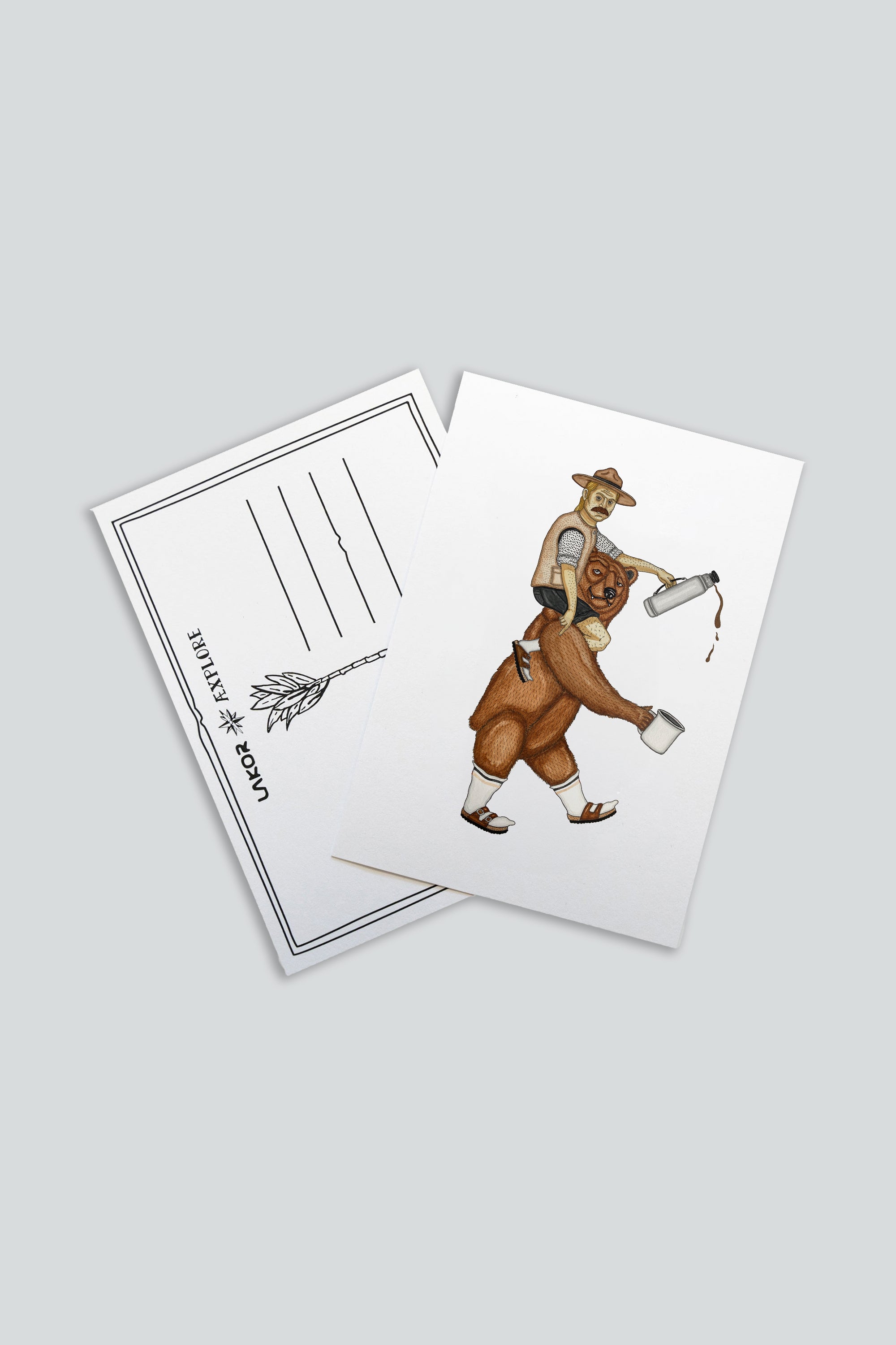 LAKOR Nordic Über Postkort Postcard White