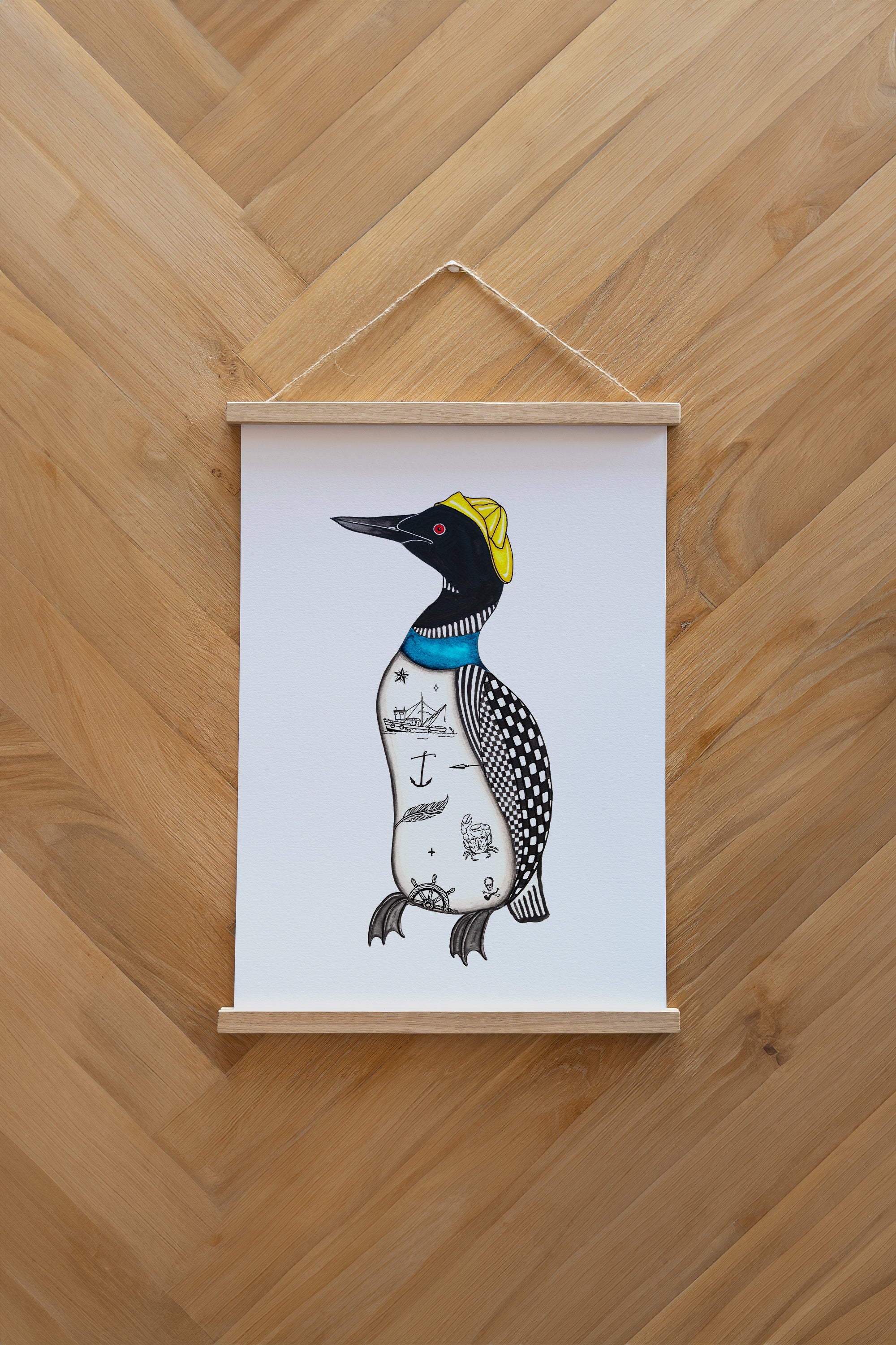 LAKOR Northern Diver Plakat Poster White
