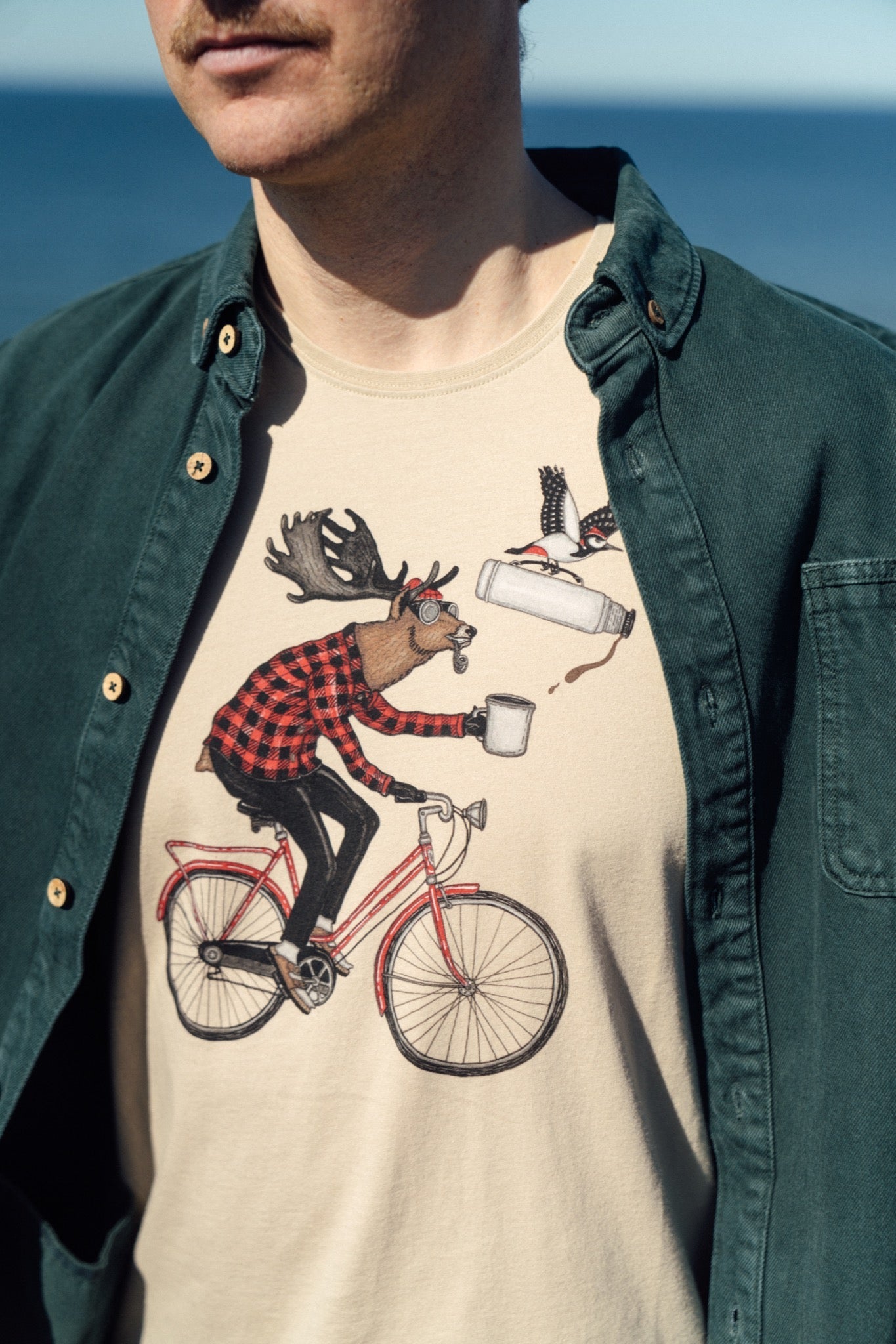 Off to Work T-shirt - White Pepper