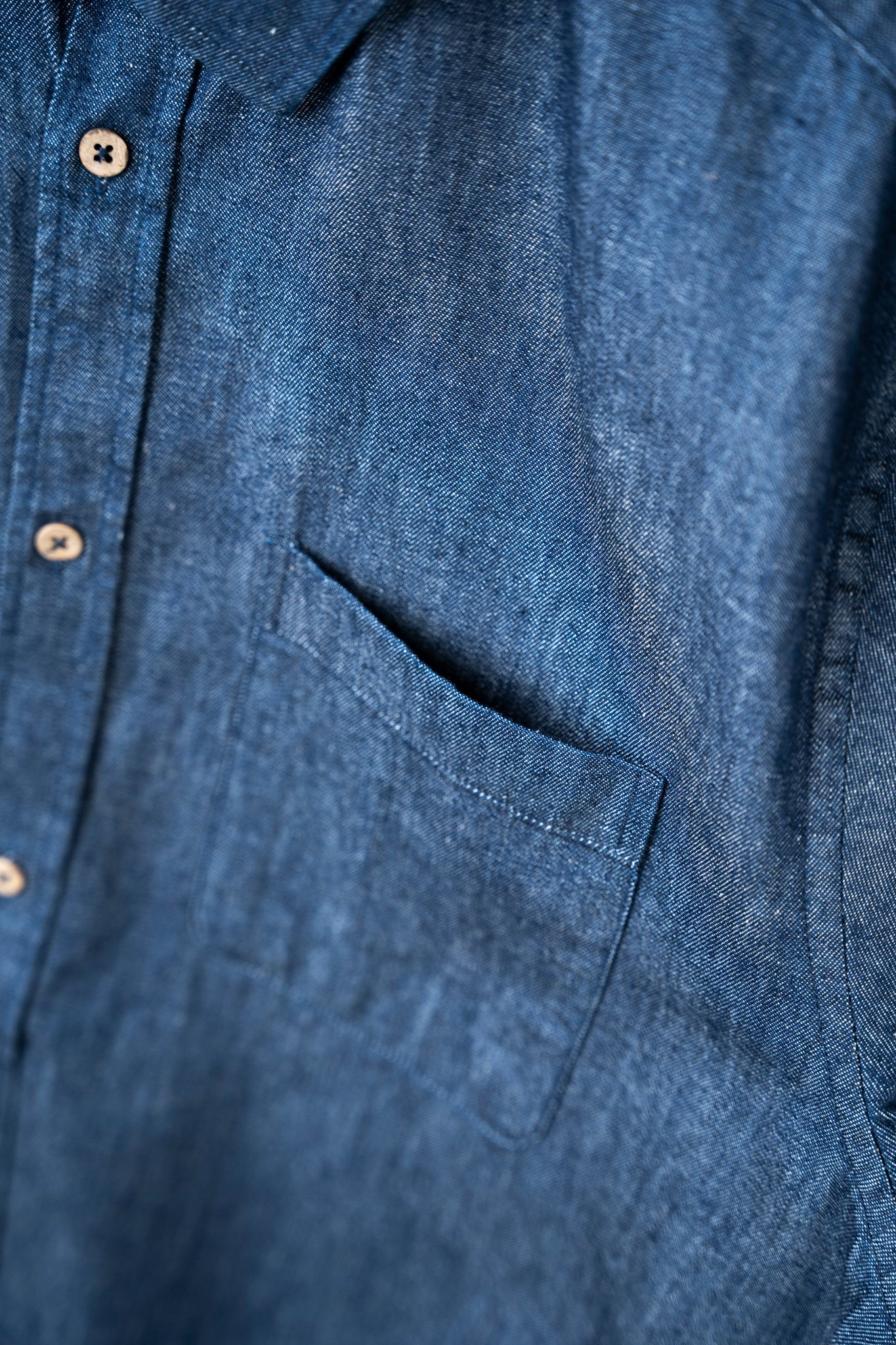 LAKOR Organic Denim Shirt Shirt Dark Blue